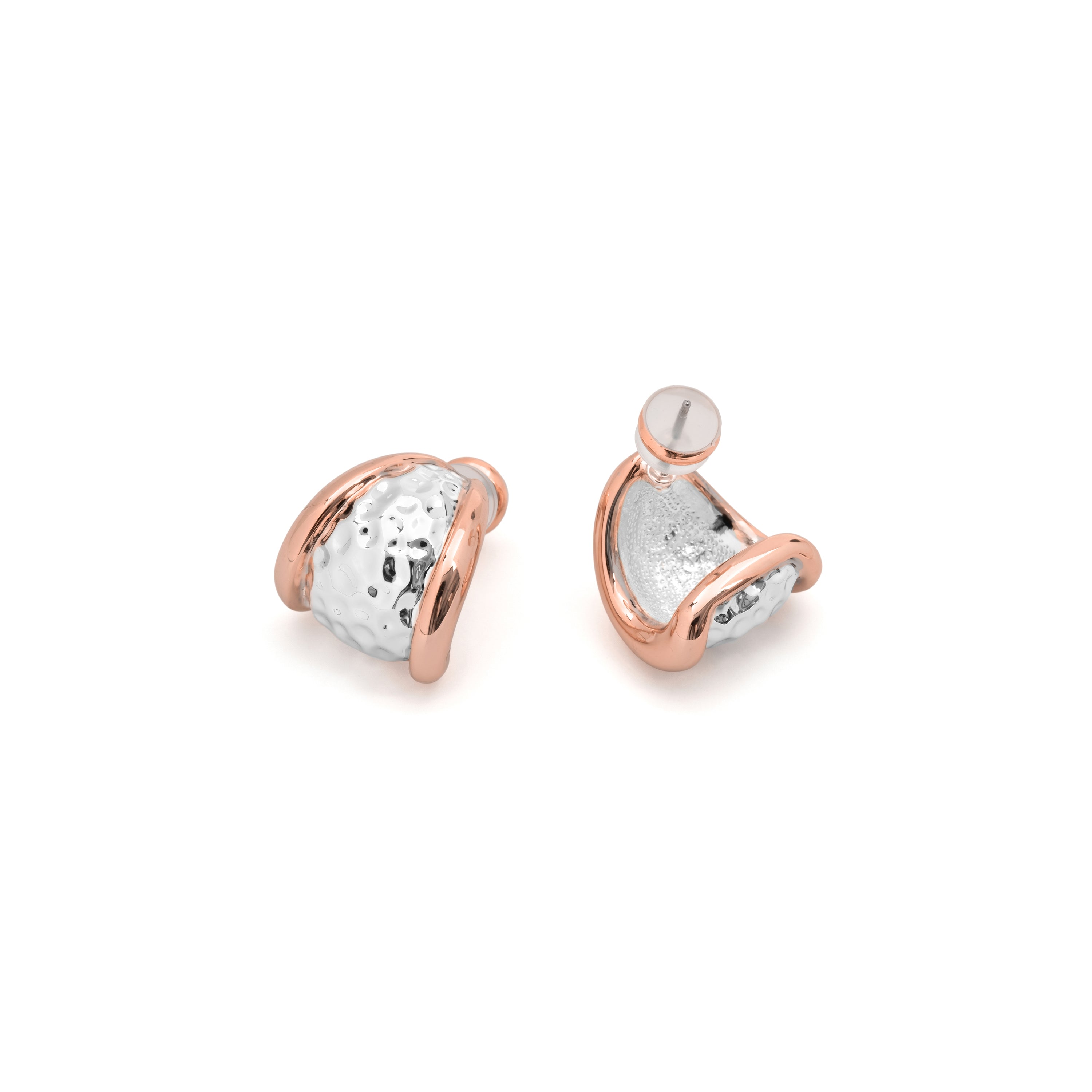 Pendientes acabado en rodio, oro amarillo y rosa de 18k - Sagen