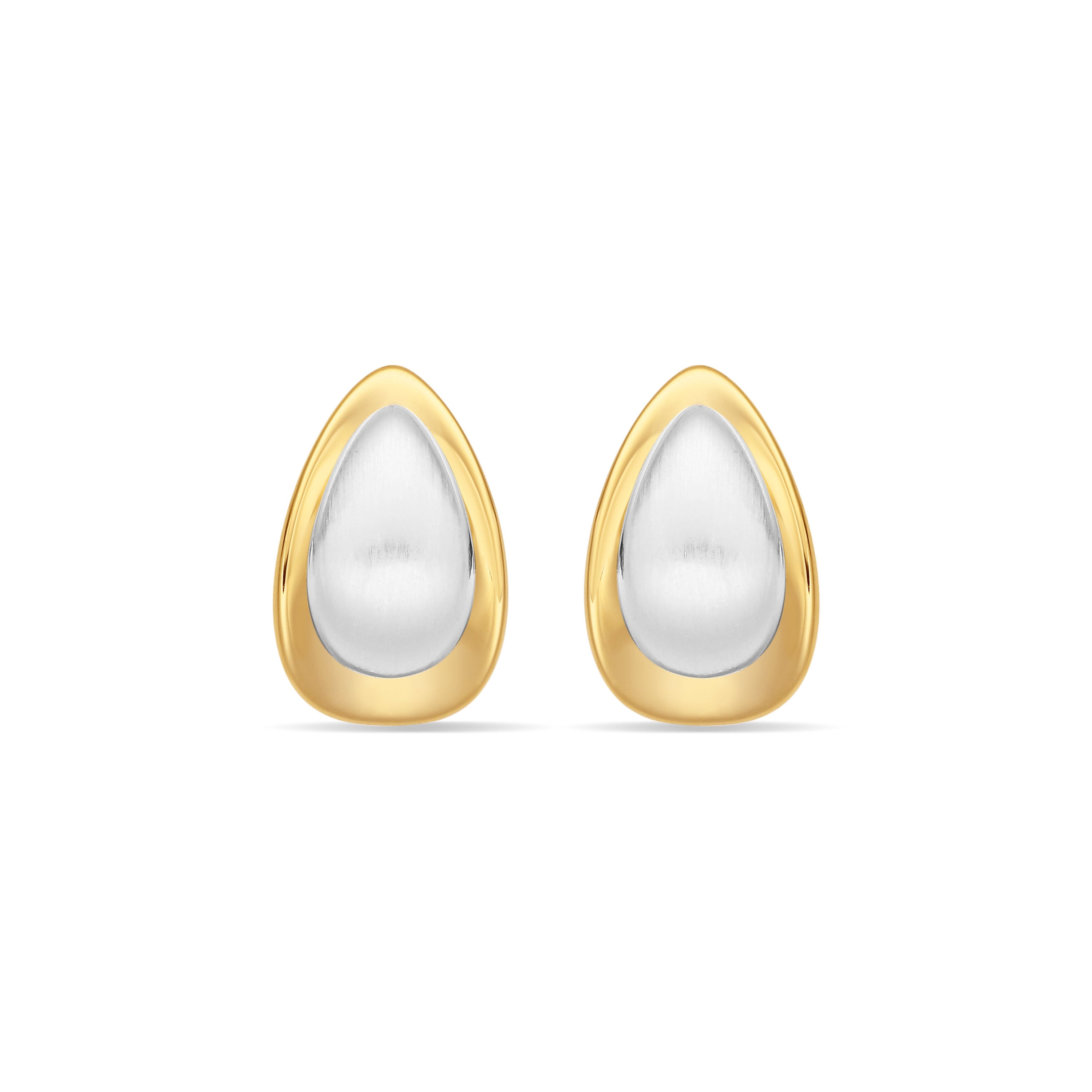 Pendientes Azla acabado plata y oro 18k - Azla