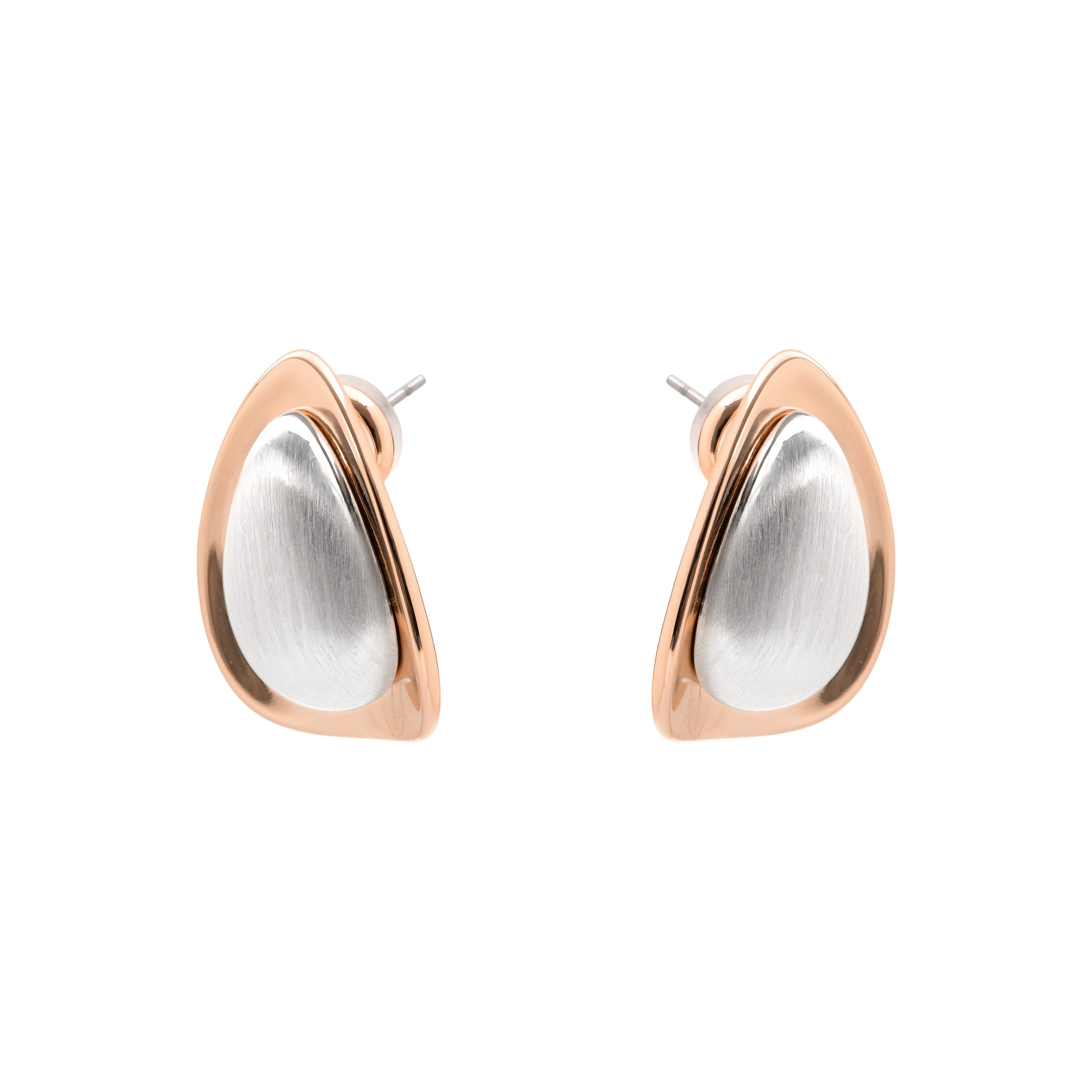 Pendientes Azla acabado plata y oro 18k - Azla