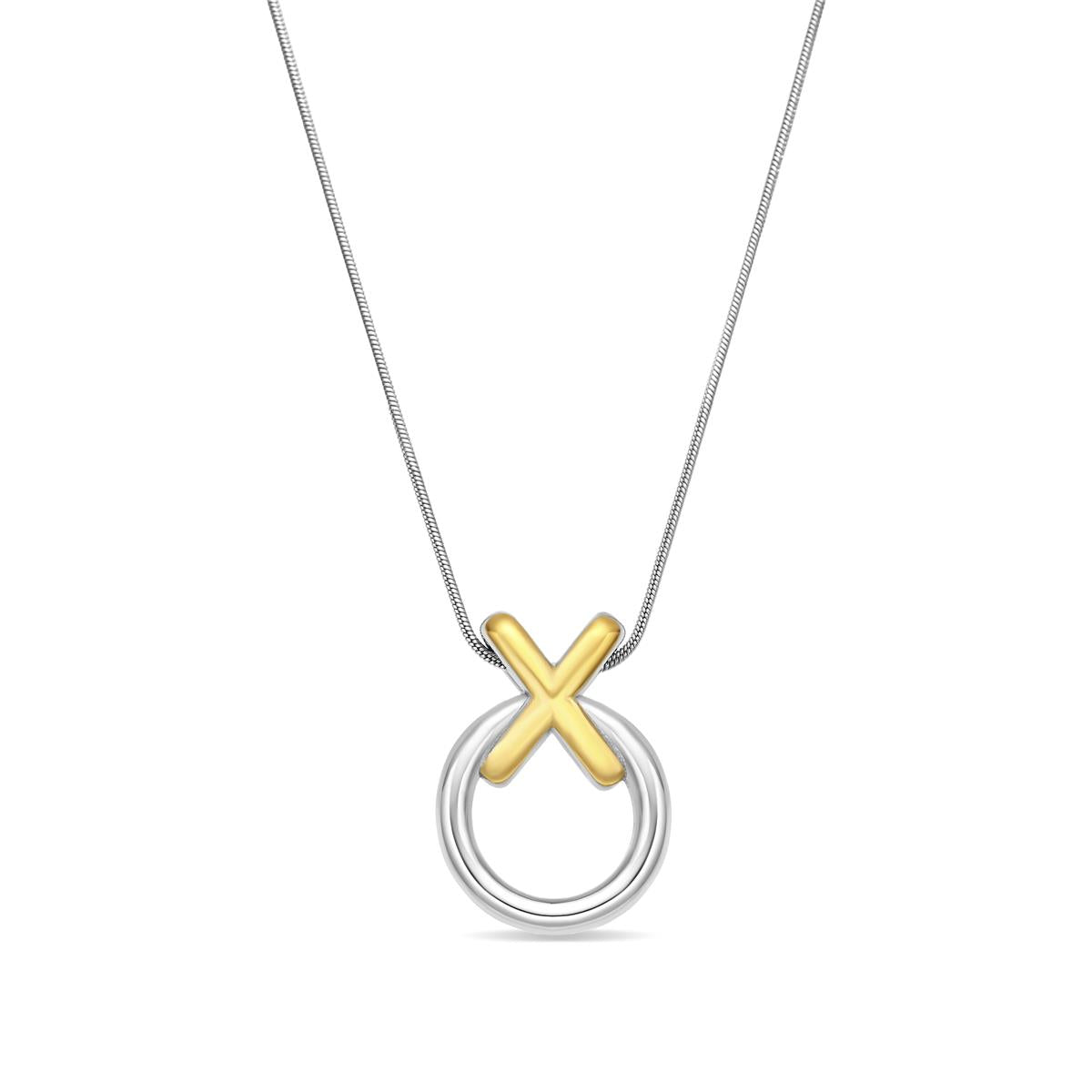 Collier finition or jaune 18 carats et rhodium - Merilah
