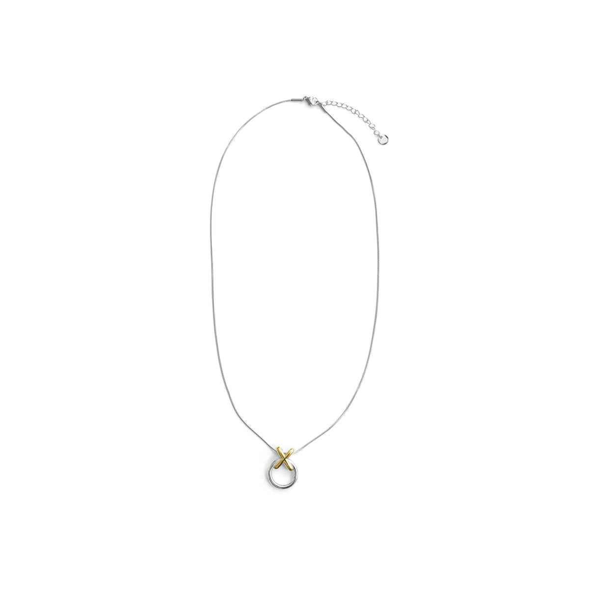 Collier finition or jaune 18 carats et rhodium - Merilah