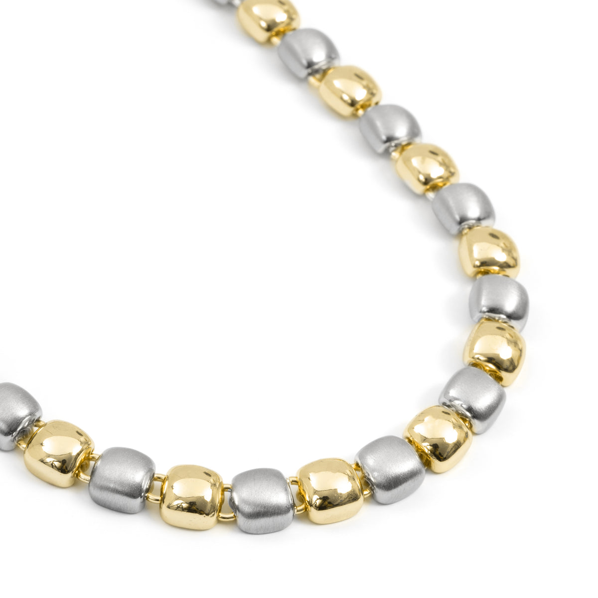 Colar com acabamento em ródio, ouro amarelo de 18k - Glaga