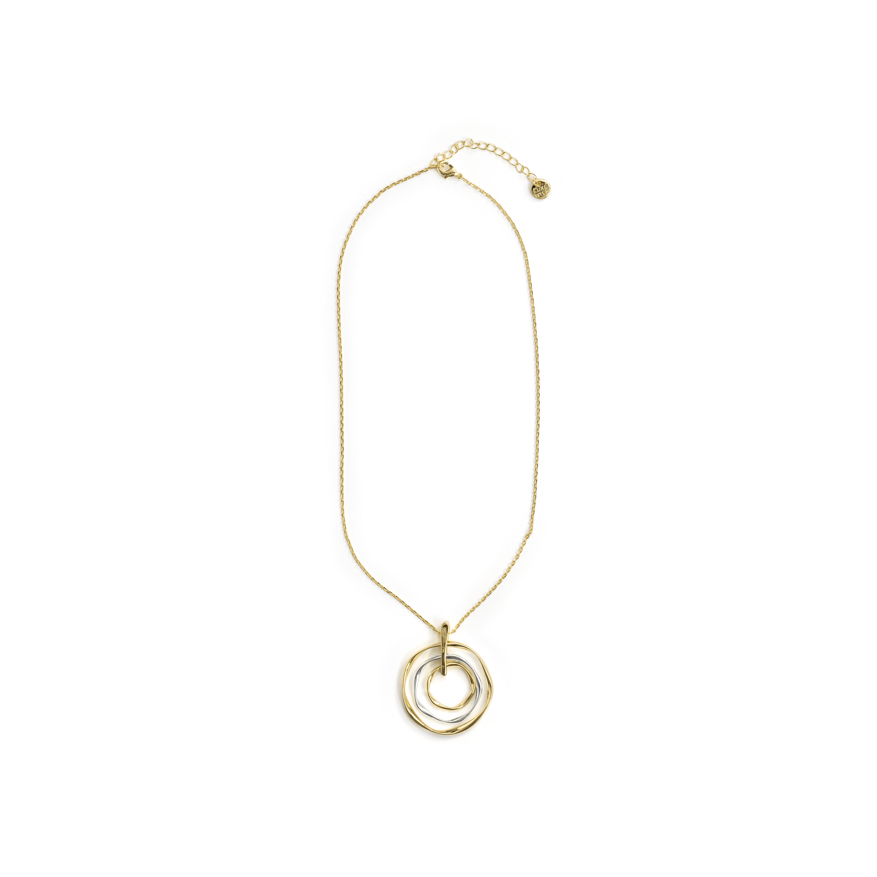 Collar acabado en rodio, oro amarillo y rosa de 18k - Daban