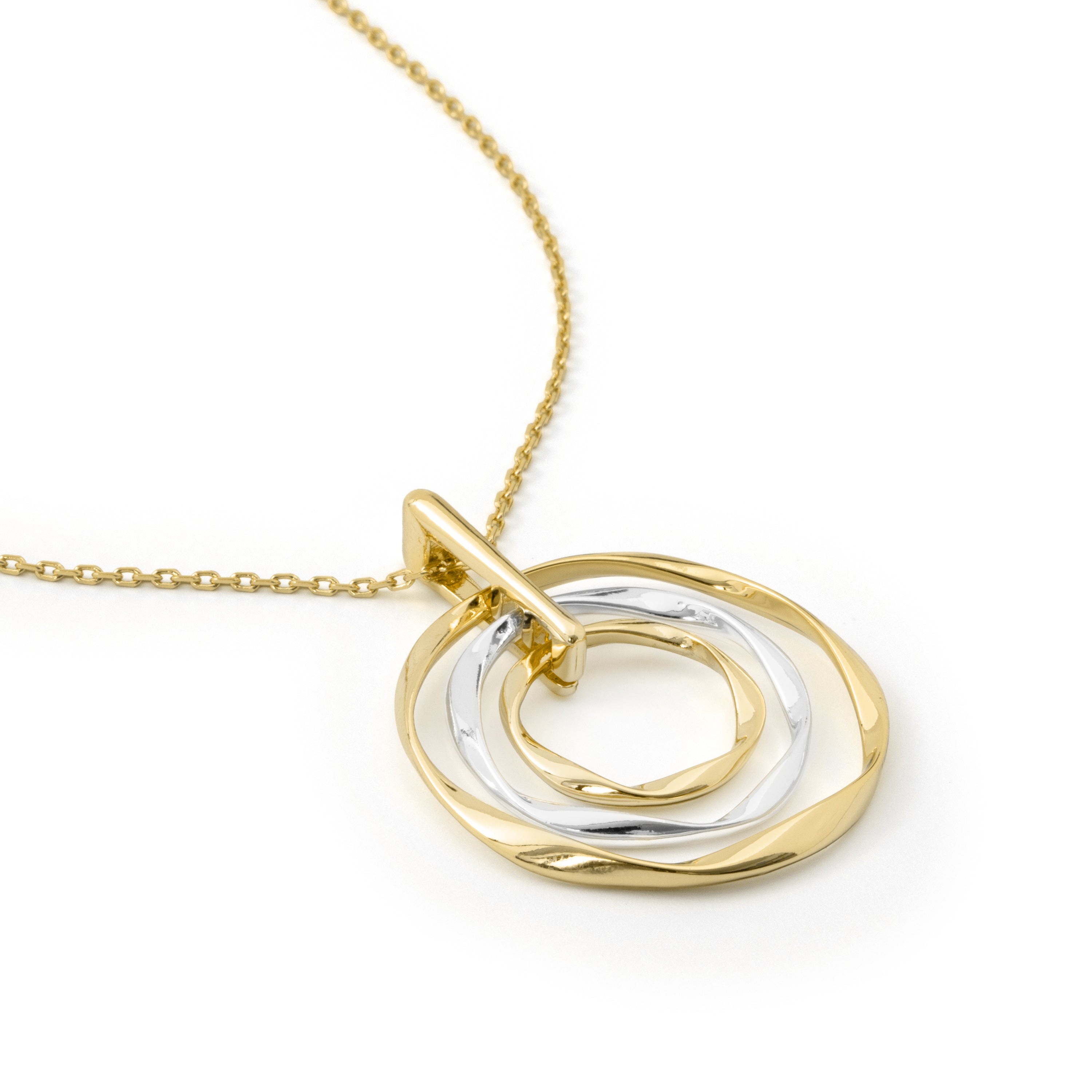 Collar acabado en rodio, oro amarillo y rosa de 18k - Daban