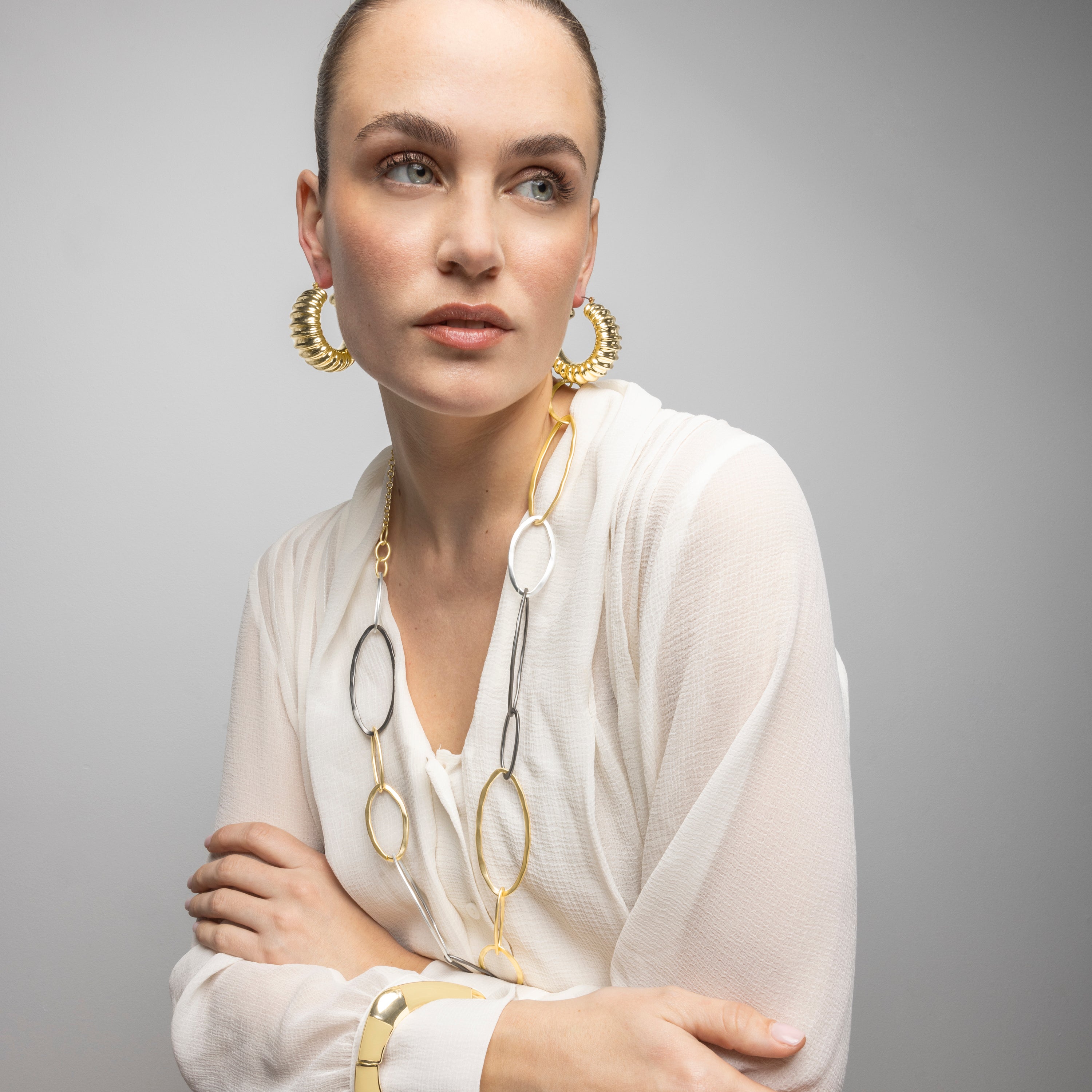 18k yellow gold finished collar - Lingi