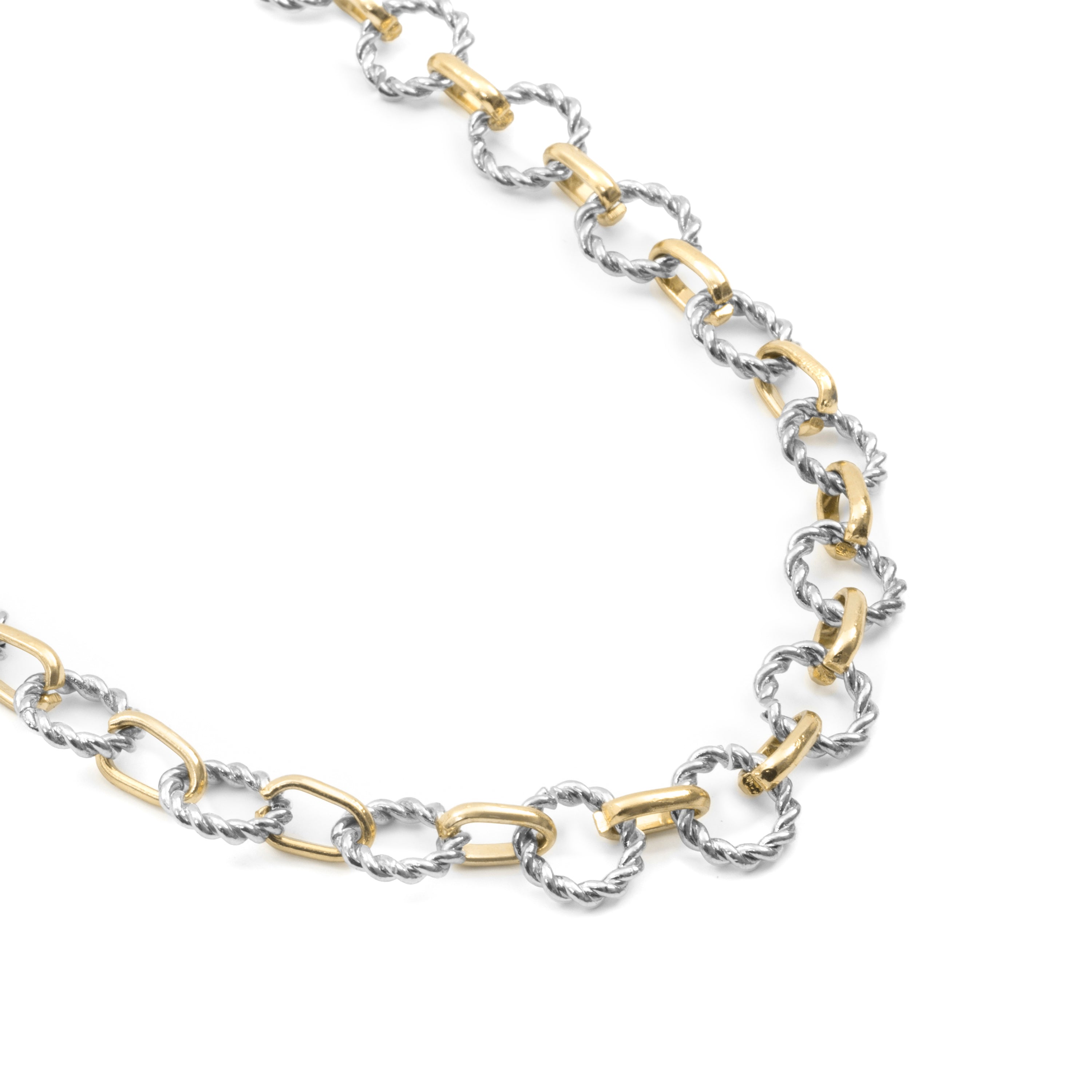 Colar acabado em ouro amarelo de 18k - Liona