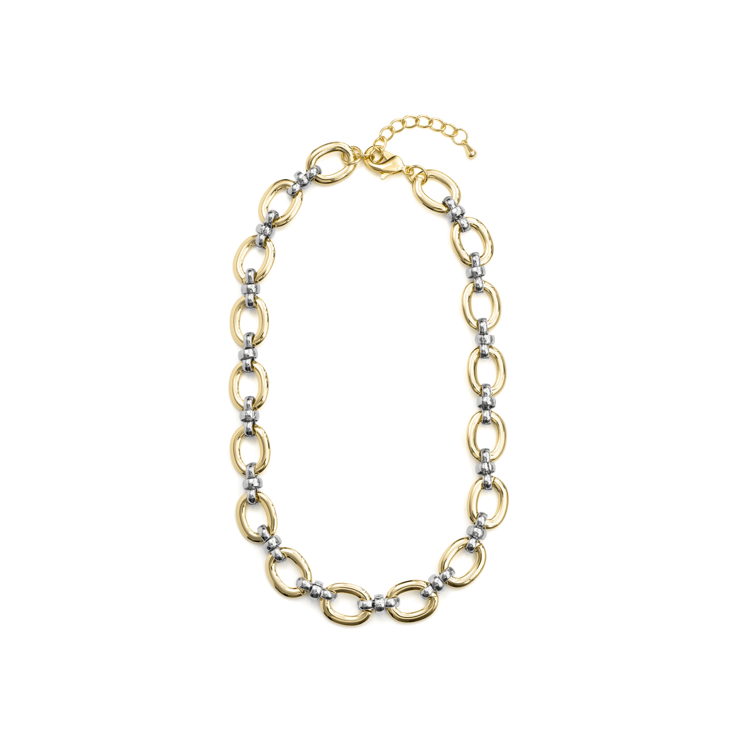 Collar de Circonita Brillante acabado en rodio, oro amarillo y rosa de 18k - Hildesi