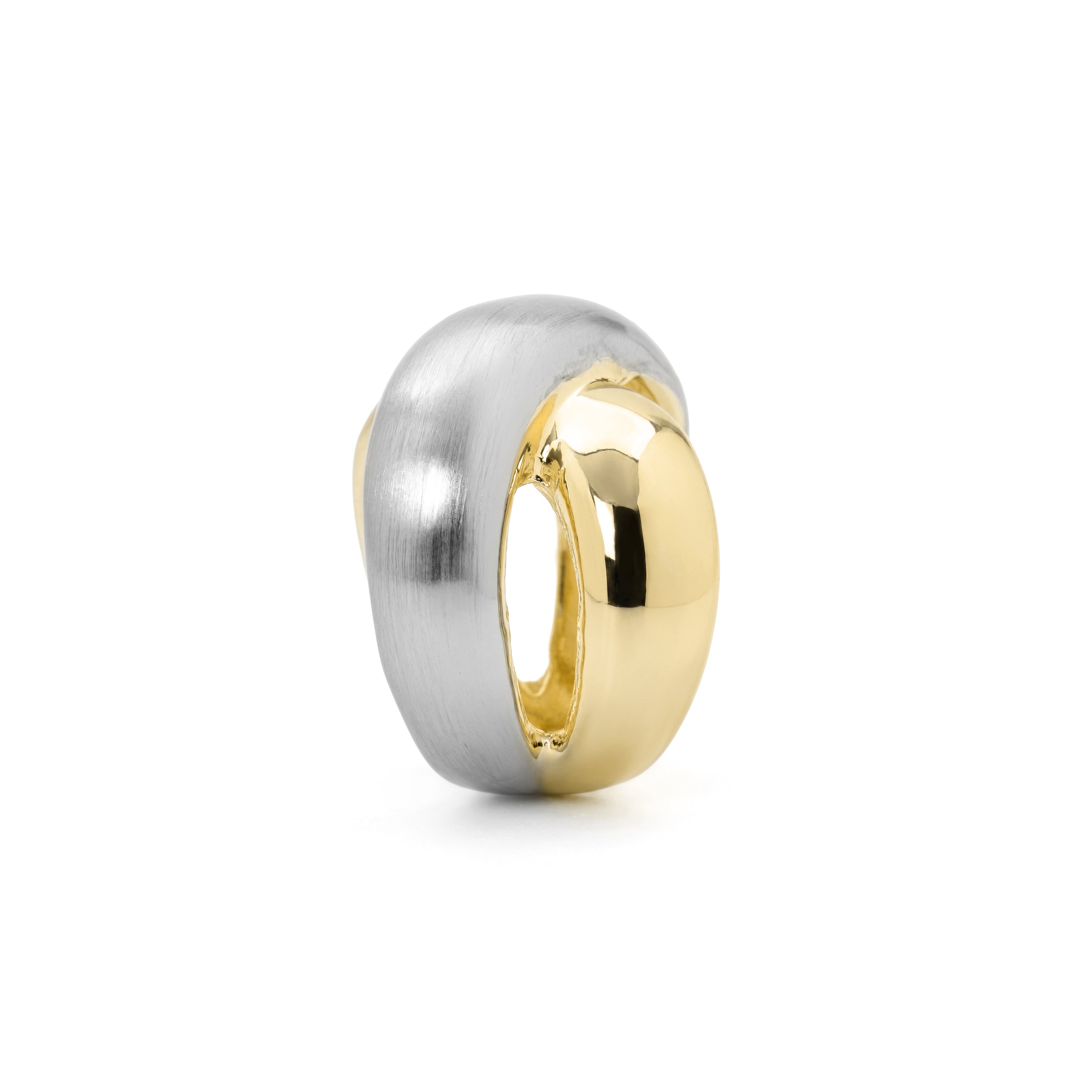 Anillo acabado en rodio, oro amarillo y rosa de 18k - Stalor