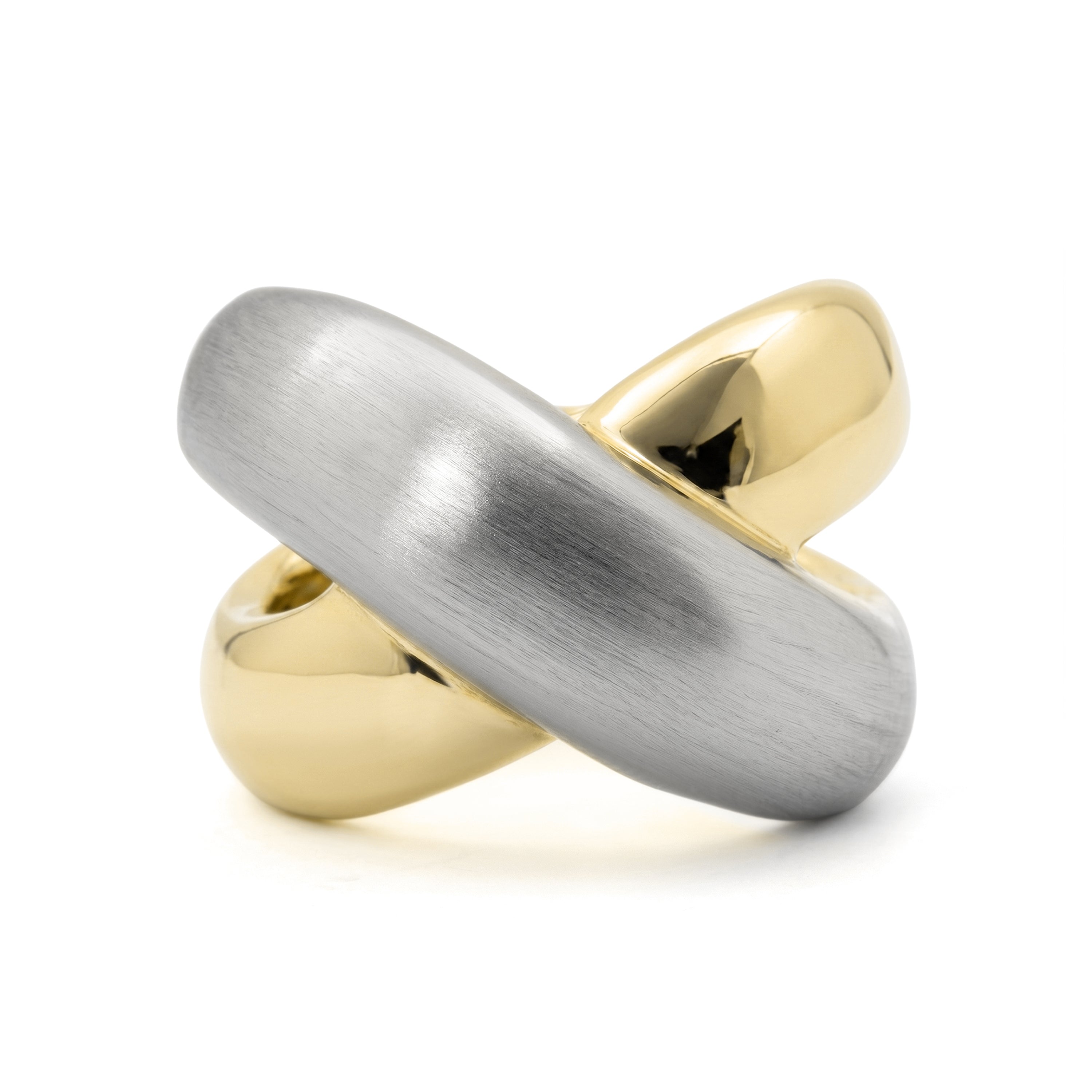Anillo acabado en rodio, oro amarillo y rosa de 18k - Stalor