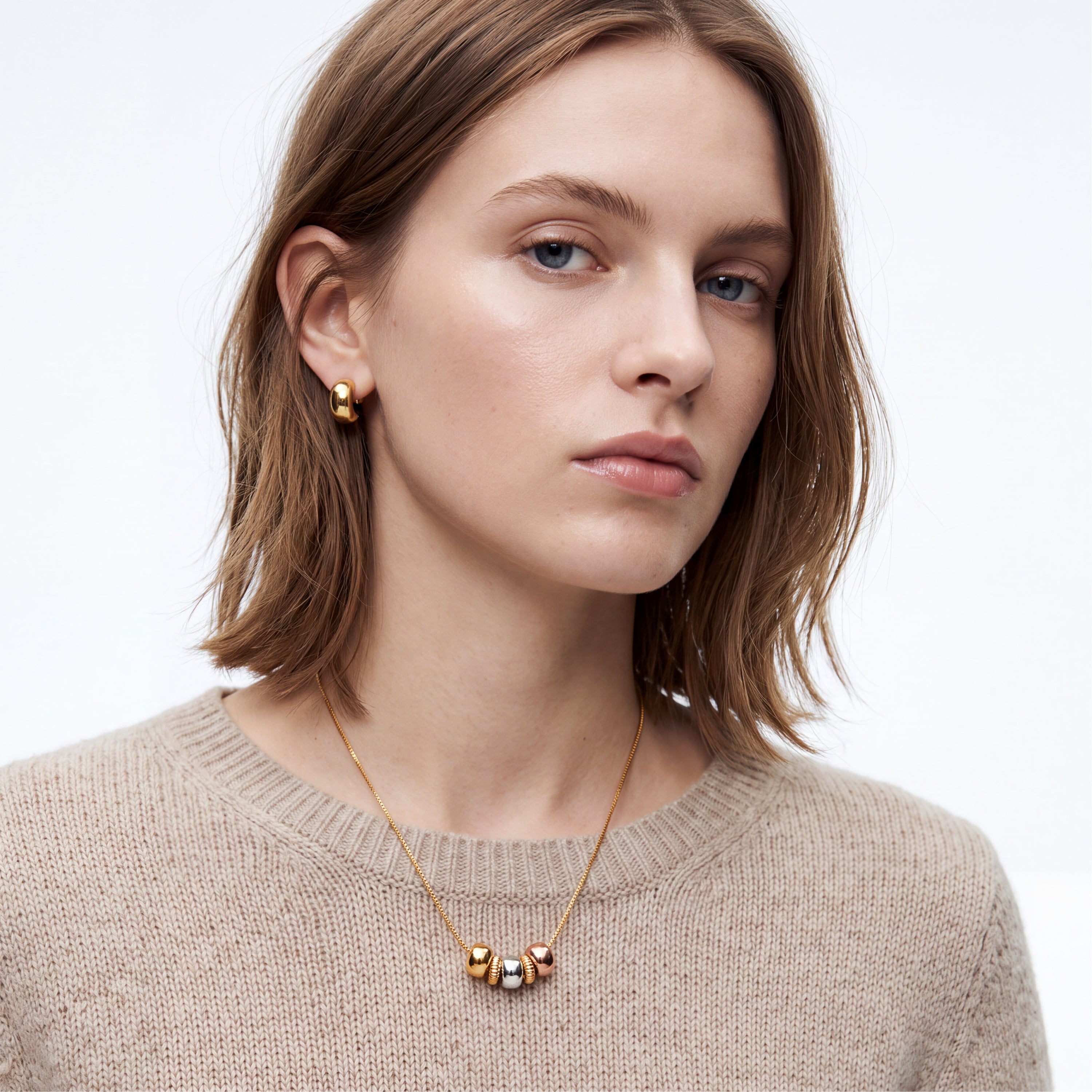 Set acabado en rodio, oro amarillo y rosa de 18k - Thiex