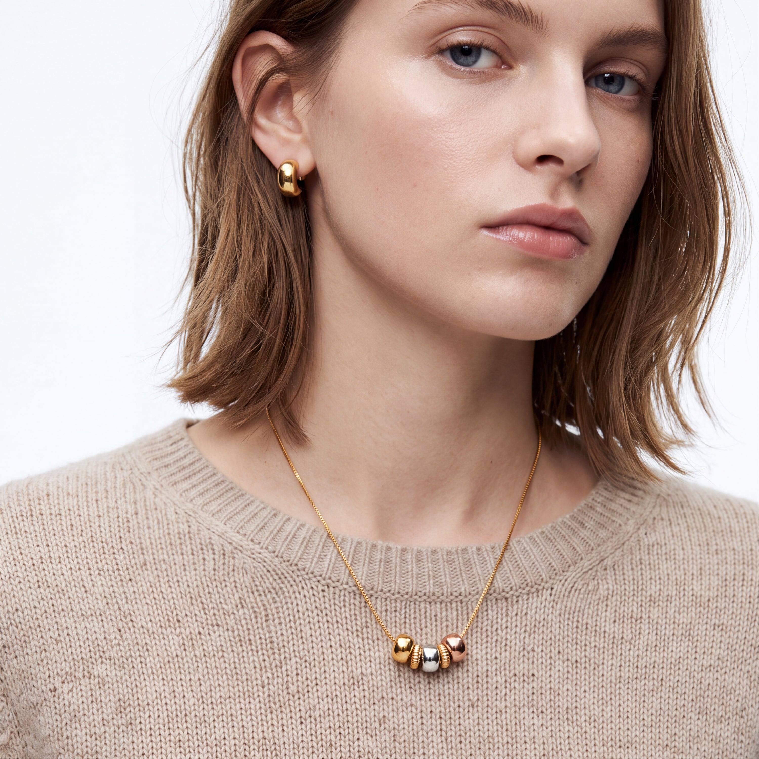 Set acabado en rodio, oro amarillo y rosa de 18k - Thiex