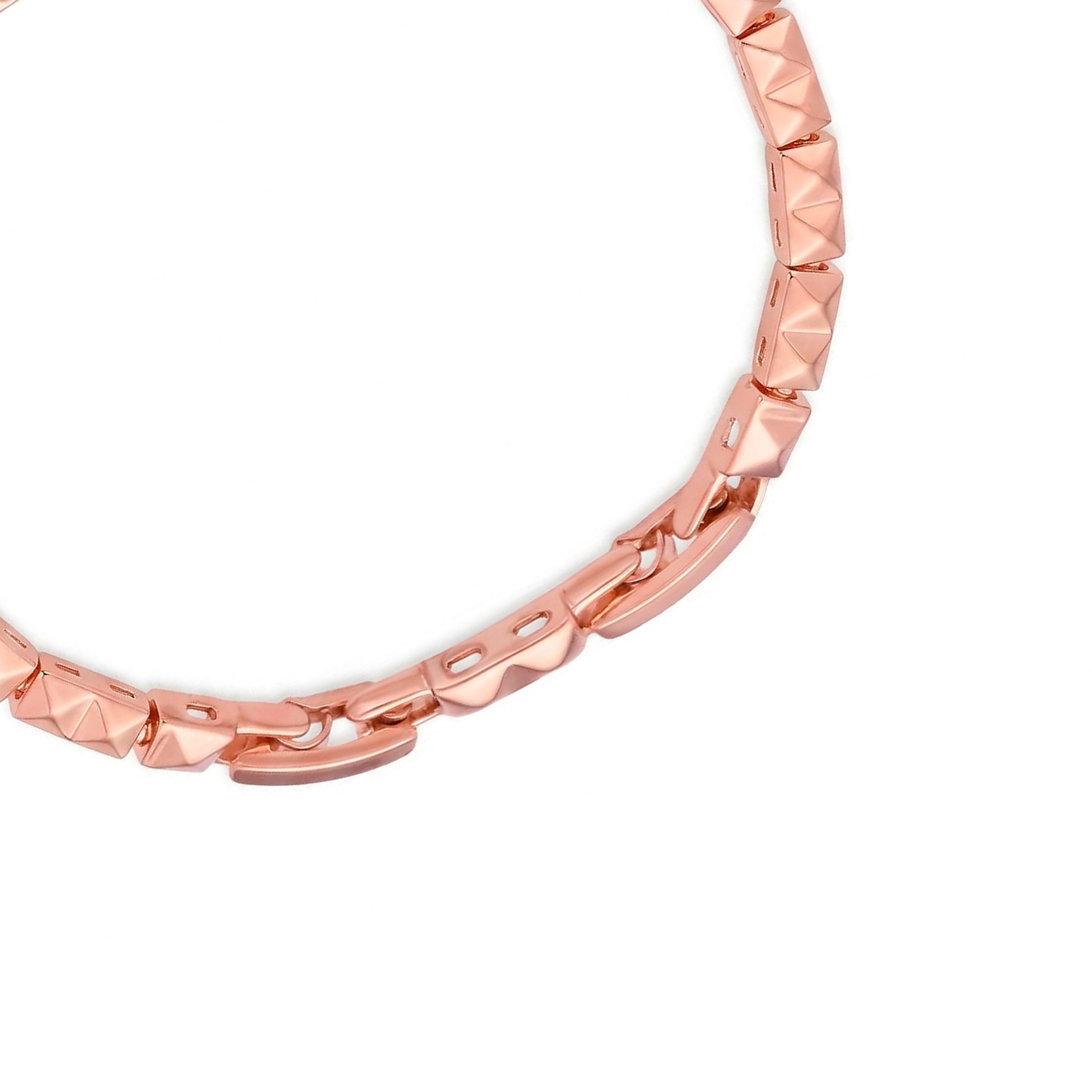 Emerald Zirconia Bracelet with 18k Rose Gold Finish - Sacery