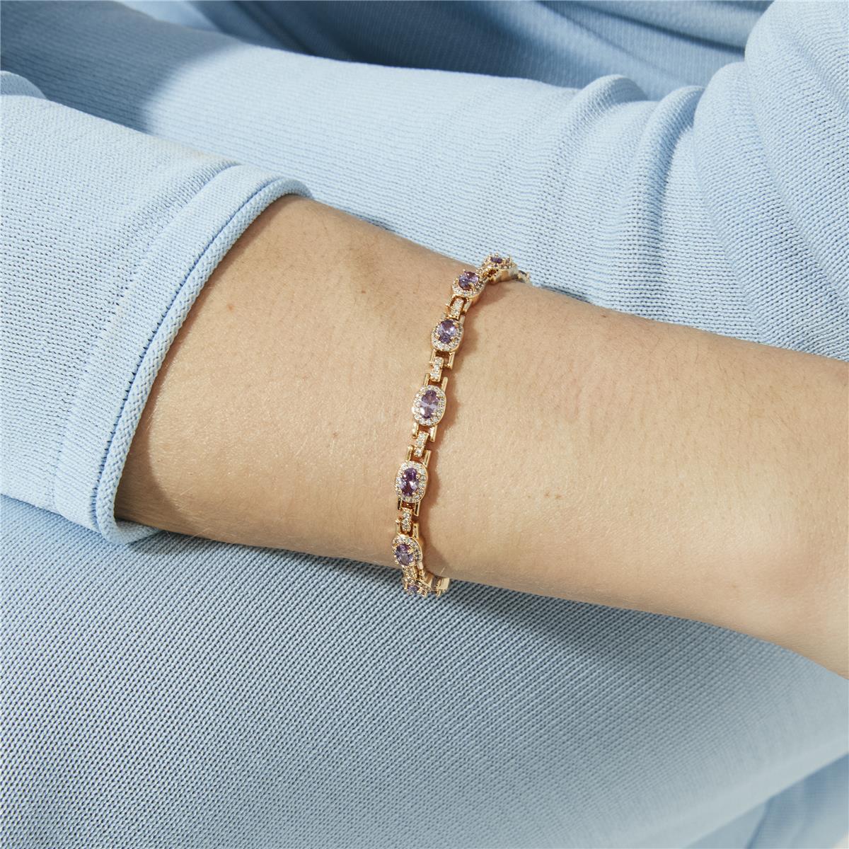 Pulseira de Zircónia Multicolor com acabamento em ouro rosa de 18k - Papzal