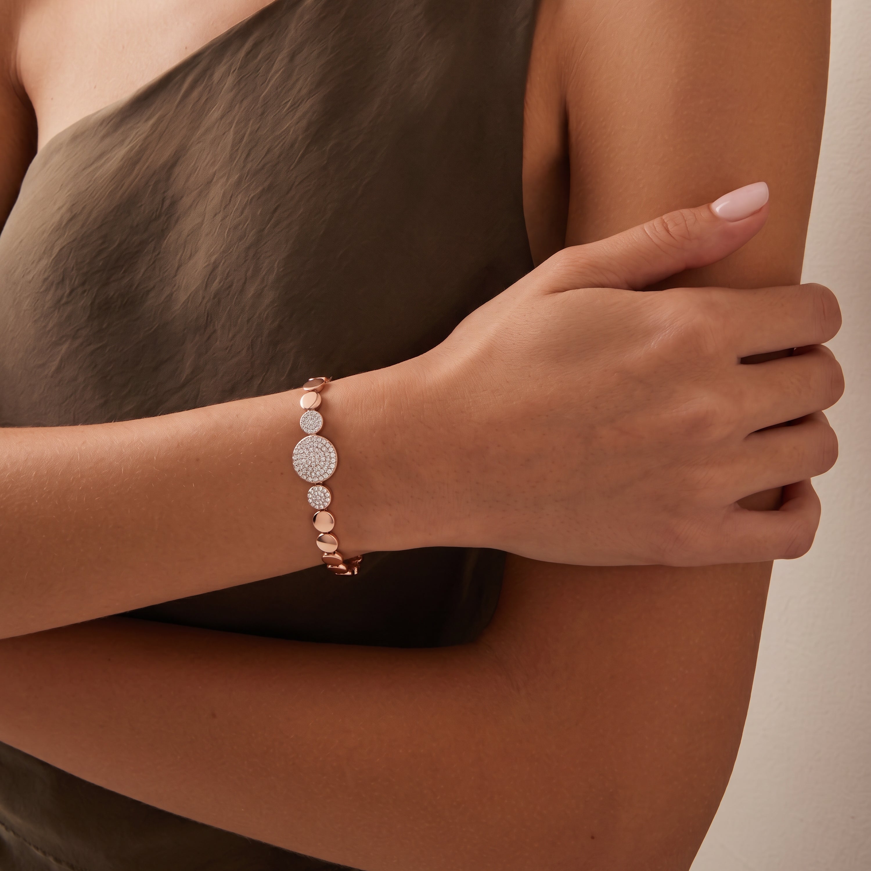 Bracciale Rajvi finitura oro rosa 18k - Rajvi BIANCO