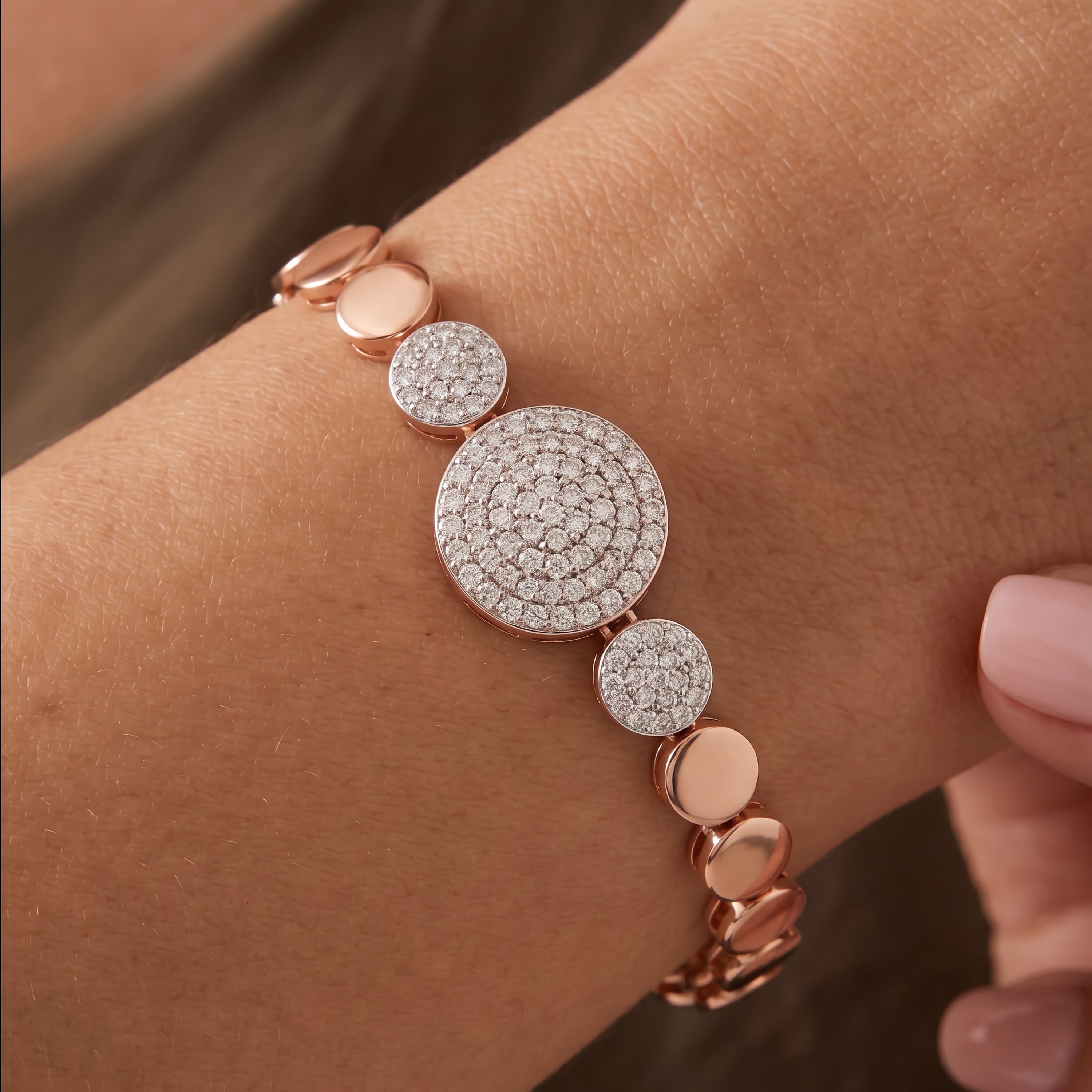Bracciale Rajvi finitura oro rosa 18k - Rajvi BIANCO