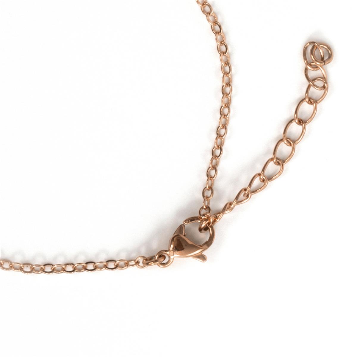 Pulsera de Aleación de Metal y Perla Blanca acabado en oro rosa de 18k - Cainhtsi