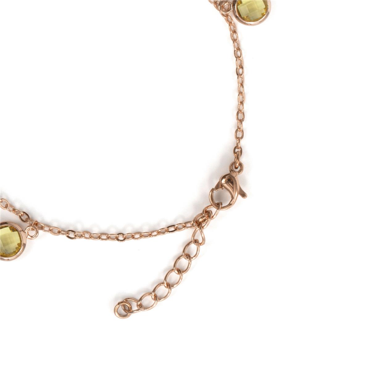 Pulsera de Aleación de Metal y Circonita Multicolor acabado en oro rosa de 18k - Huis