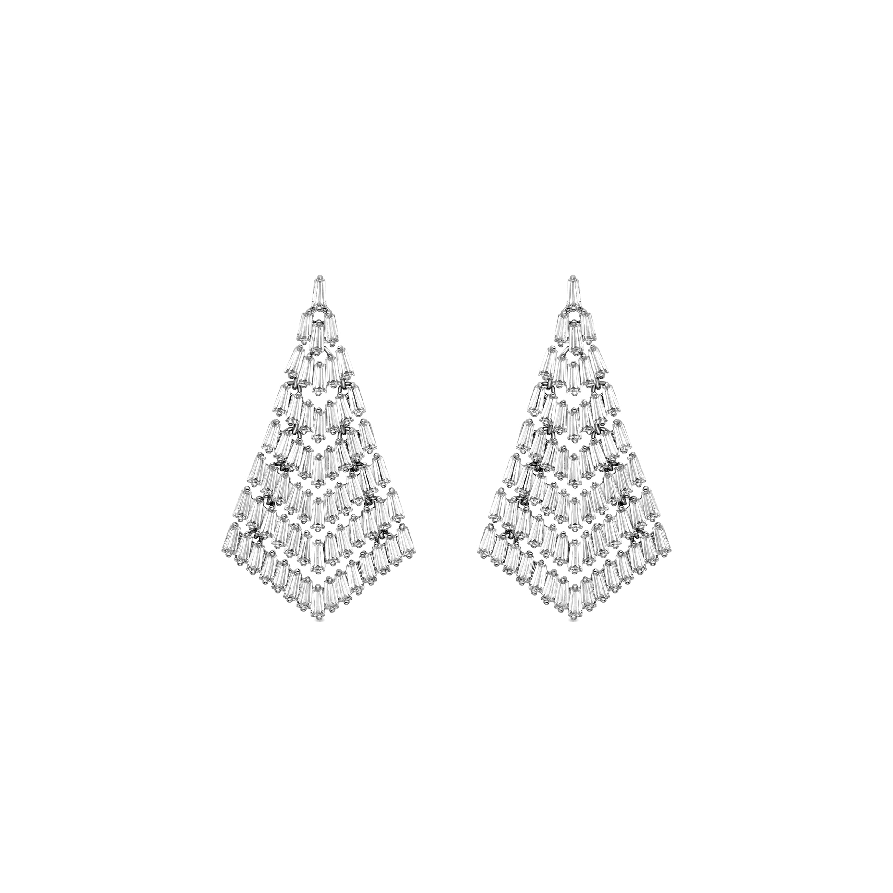 Boucles d'oreilles avec zircon rubis finition or rose 18K - Lasein