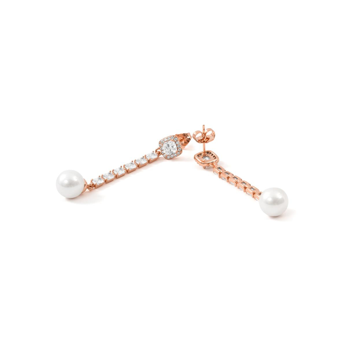 Brincos Otha acabamento em ouro rosa 18k - Otha