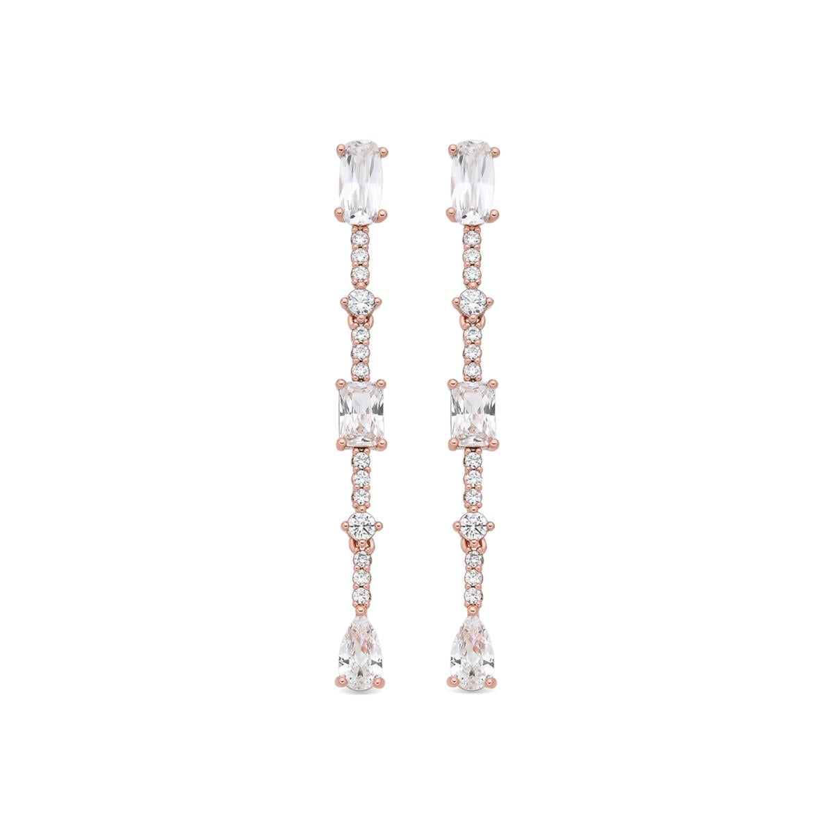 Pendientes Ziadru acabado oro rosa 18k - Ziadru