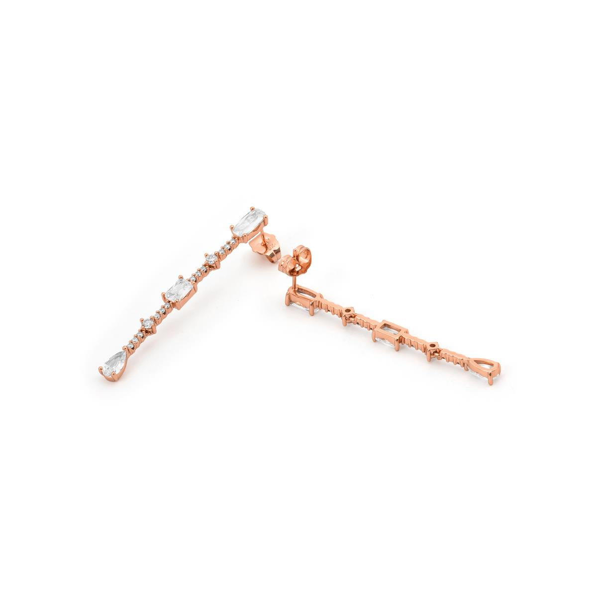 Pendientes Ziadru acabado oro rosa 18k - Ziadru