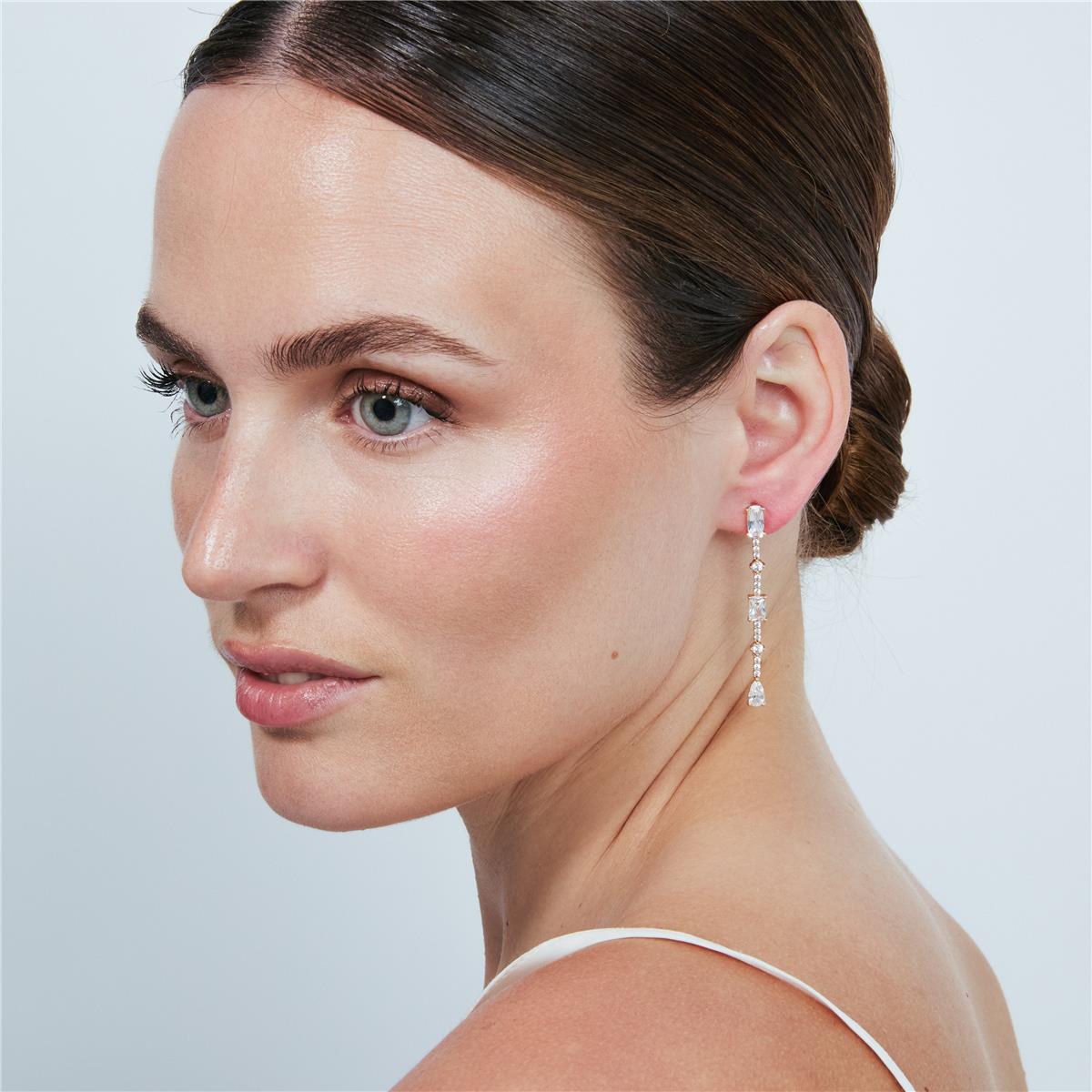 Pendientes Ziadru acabado oro rosa 18k - Ziadru