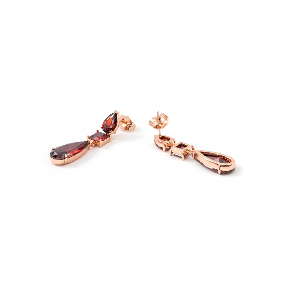 Pendientes Xakah acabado oro rosa 18k - Xakah