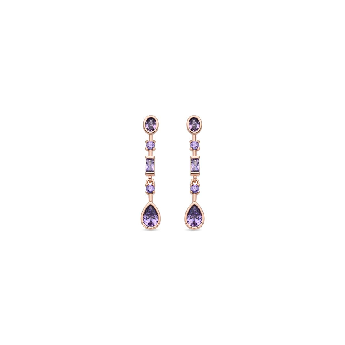 Brincos Mobor acabamento em ouro rosa 18k - Mobor
