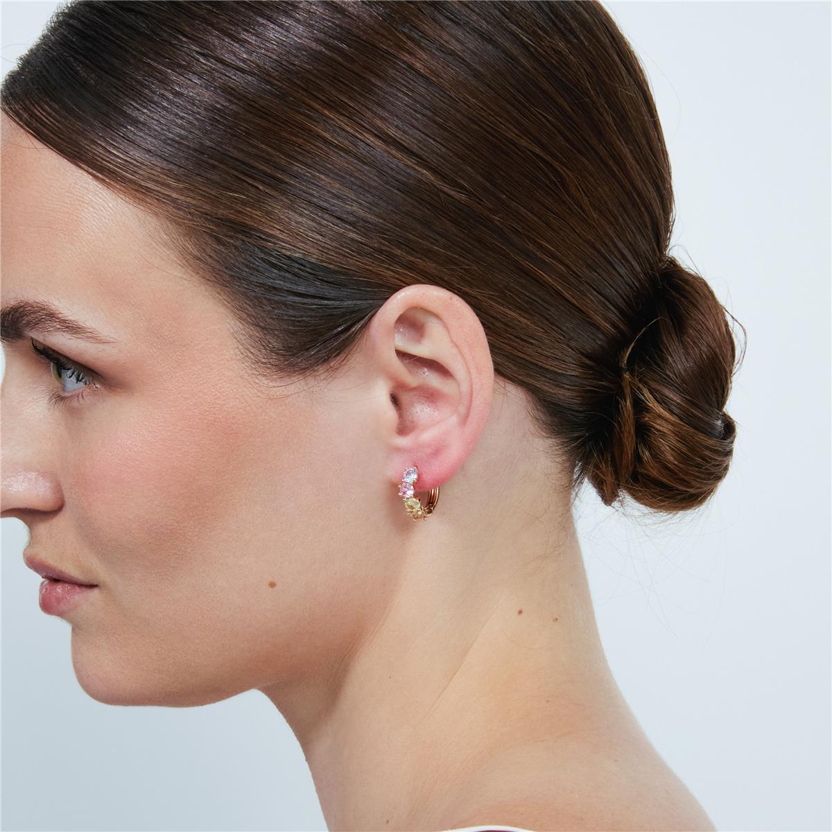 Brincos Zamza acabamento ouro rosa 18k - Zamza MULTICOLOR