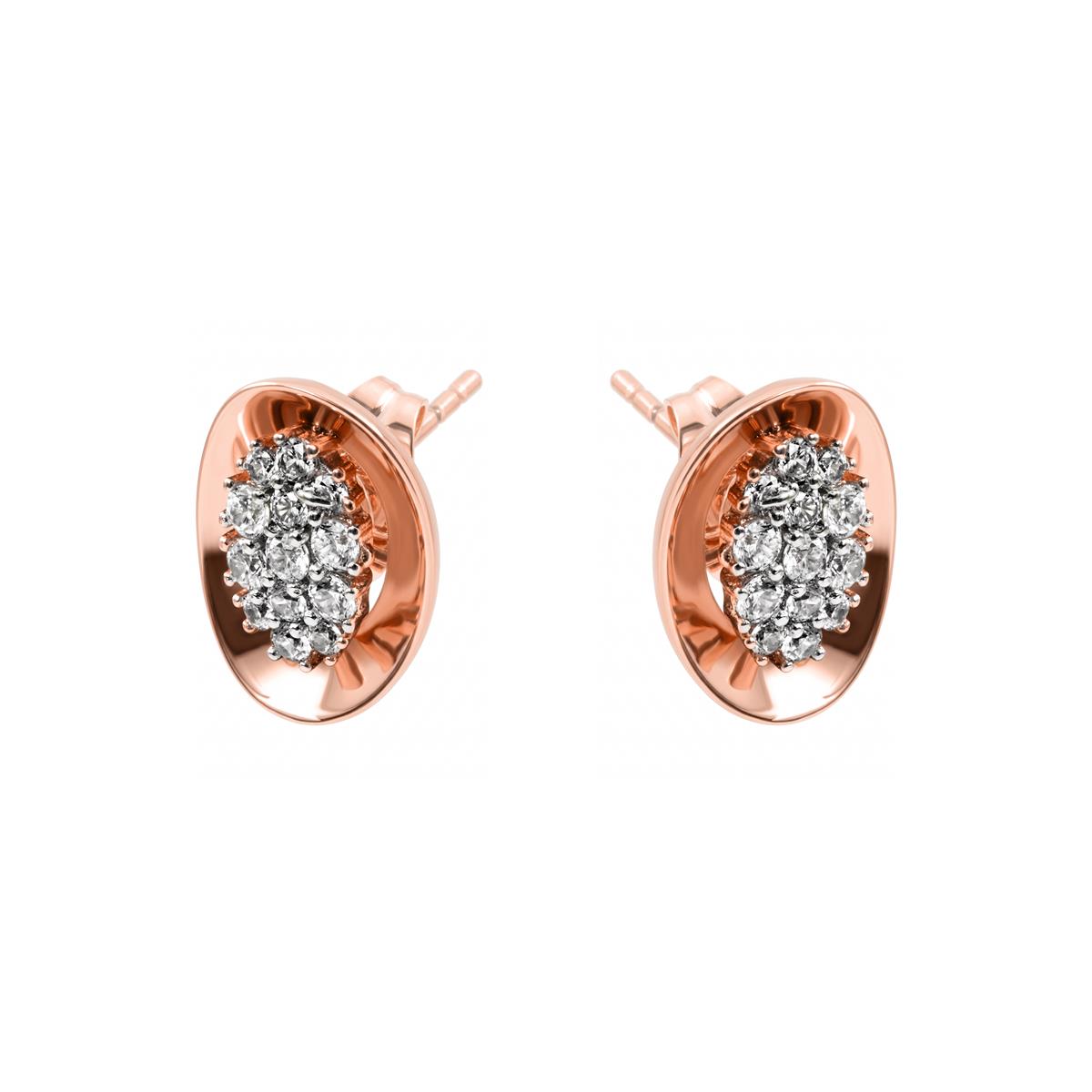 Orecchini Cafor finitura oro rosa 18k - Cafor BIANCO