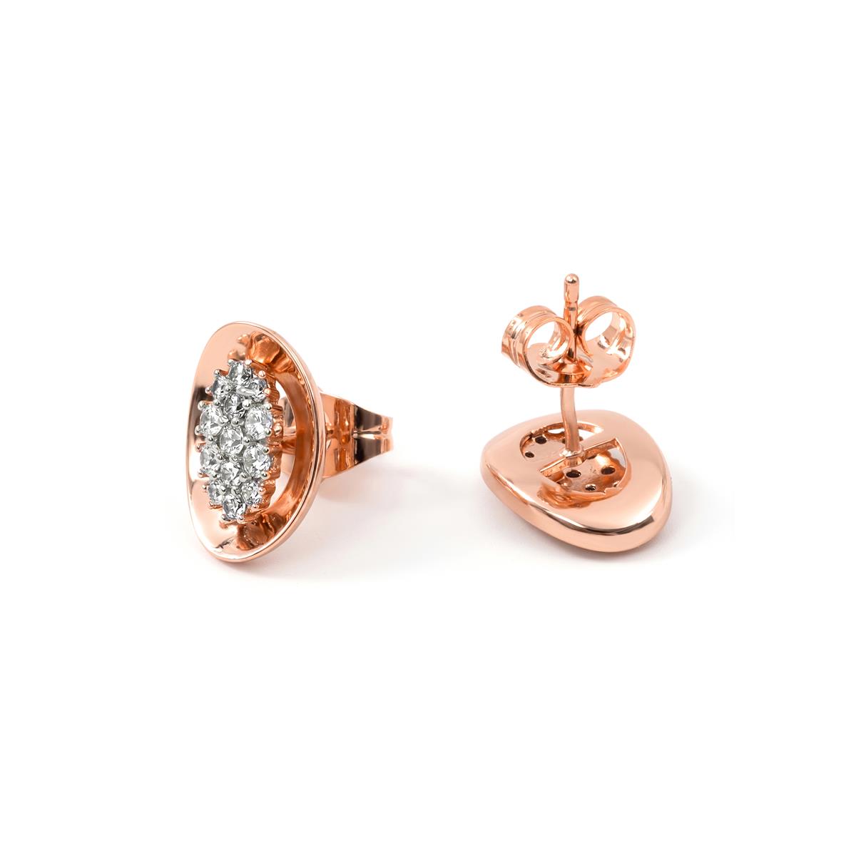 Orecchini Cafor finitura oro rosa 18k - Cafor BIANCO