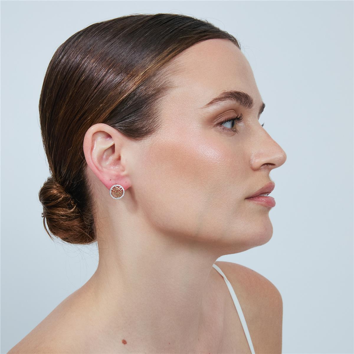 Brincos Daiekth acabamento em ouro rosa 18k - Daiekth