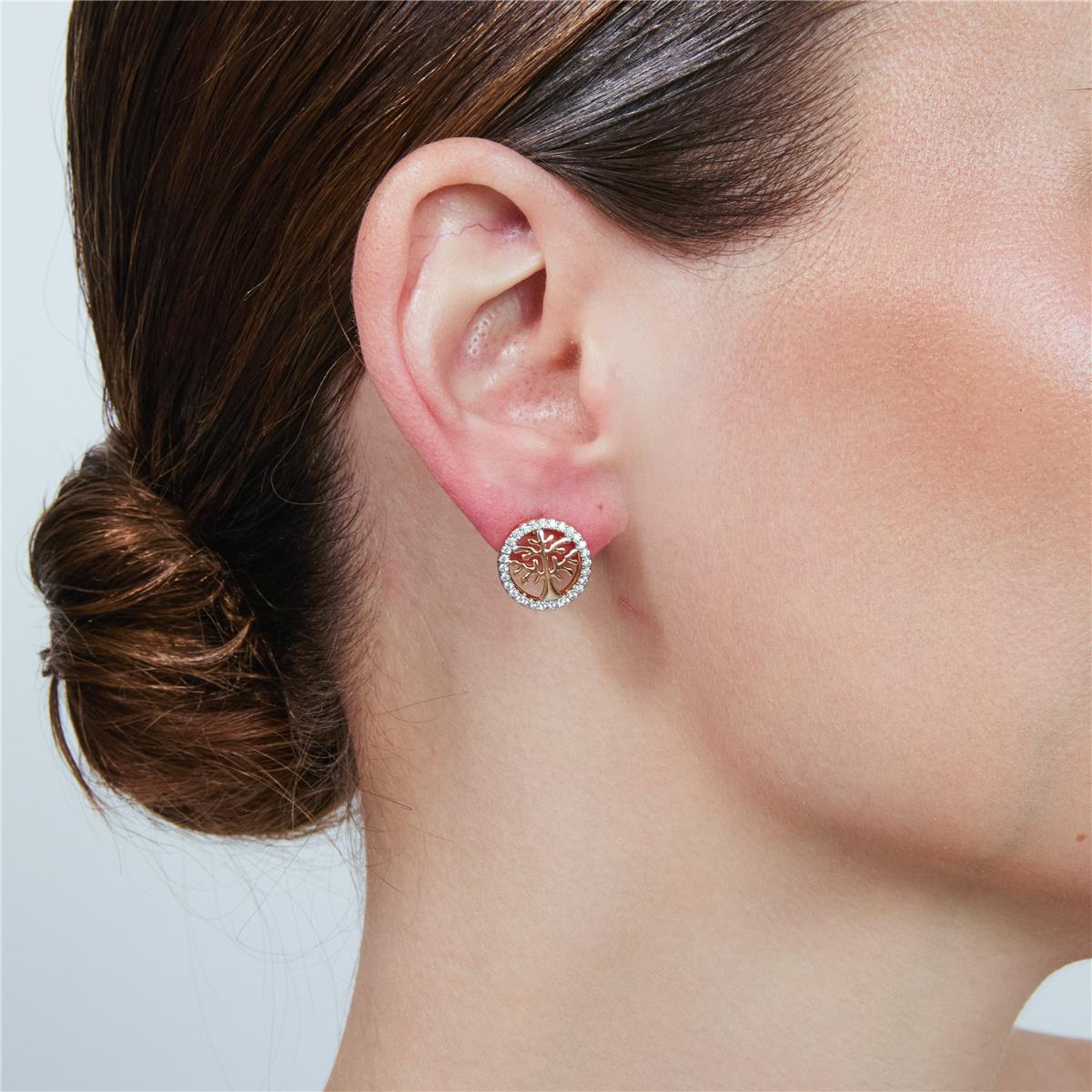 Brincos Daiekth acabamento em ouro rosa 18k - Daiekth