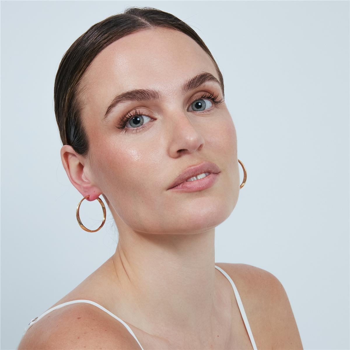 Brincos Musdoc acabamento em ouro rosa 18k - Musdoc