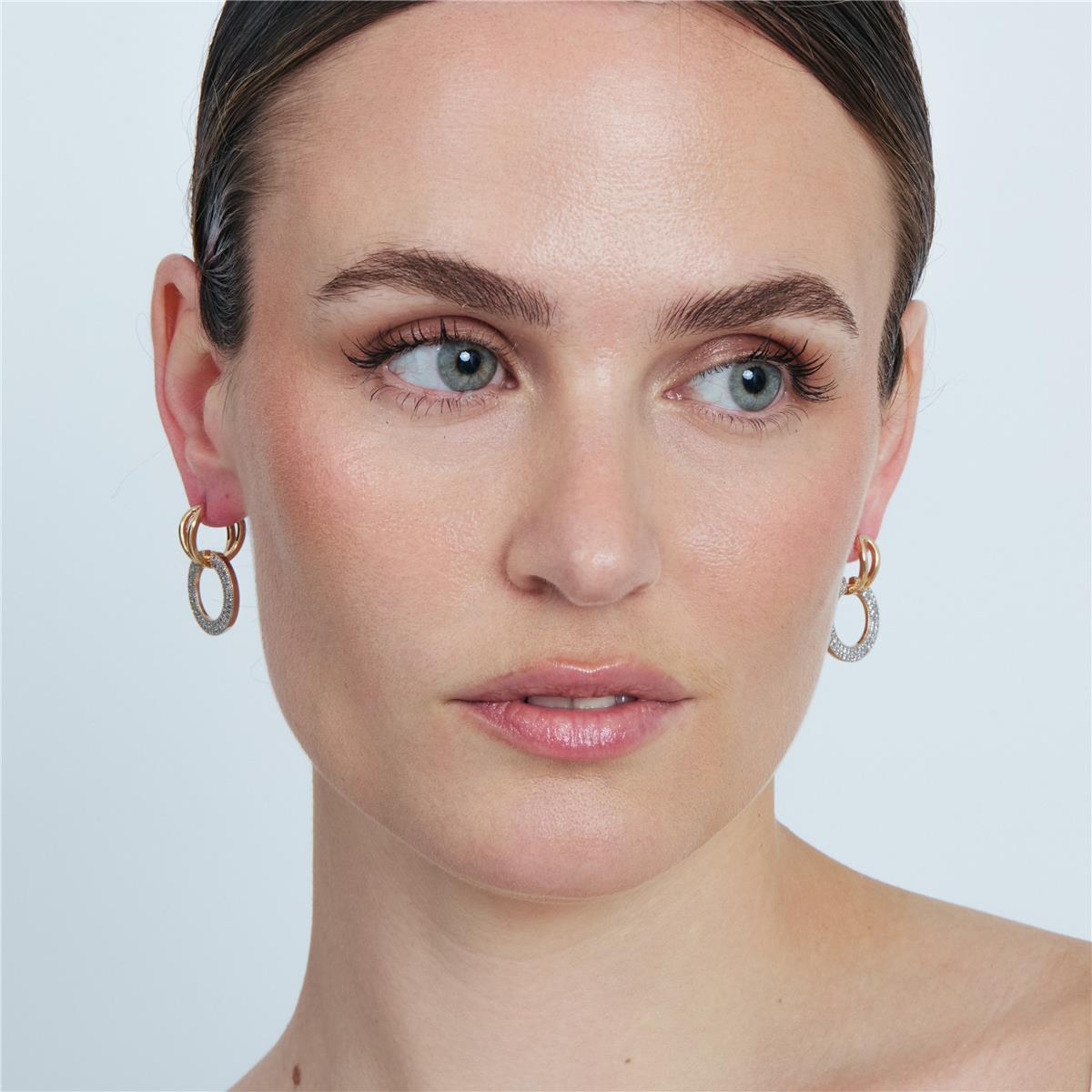 Brincos Simmal acabamento em ouro rosa 18k - Simmal