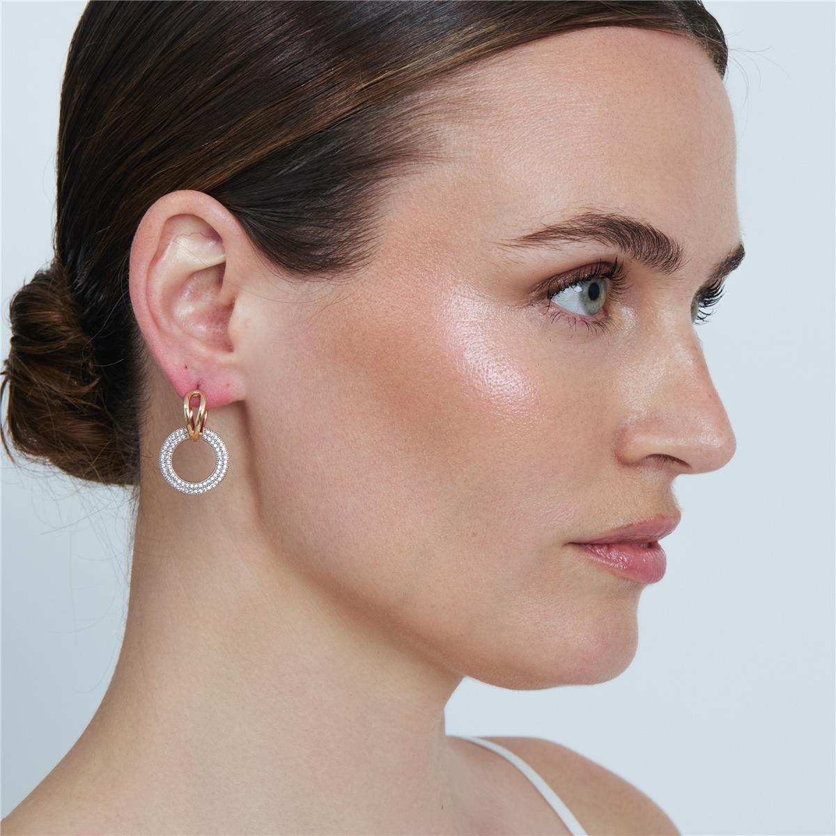 Brincos Simmal acabamento em ouro rosa 18k - Simmal
