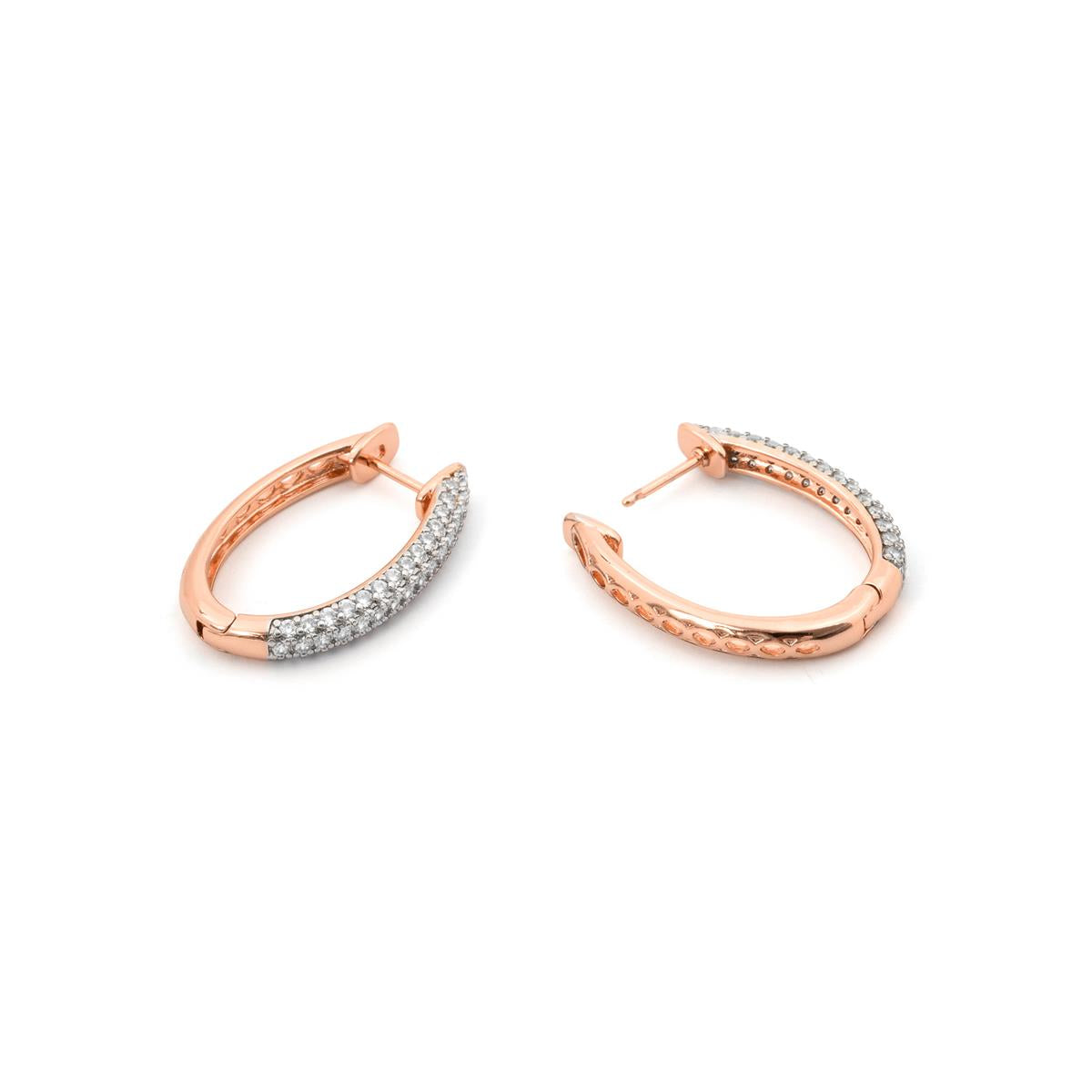 Brincos Coays acabamento em ouro rosa 18k - Coays