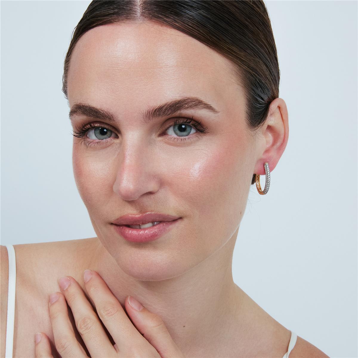 Brincos Coays acabamento em ouro rosa 18k - Coays