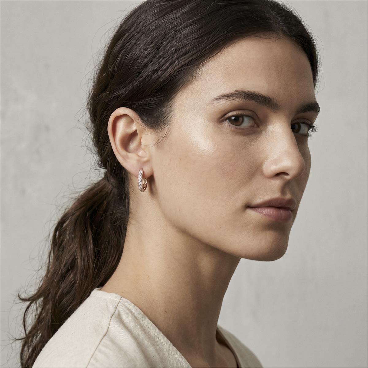 Pendientes Soodlo acabado oro rosa 18k - Soodlo