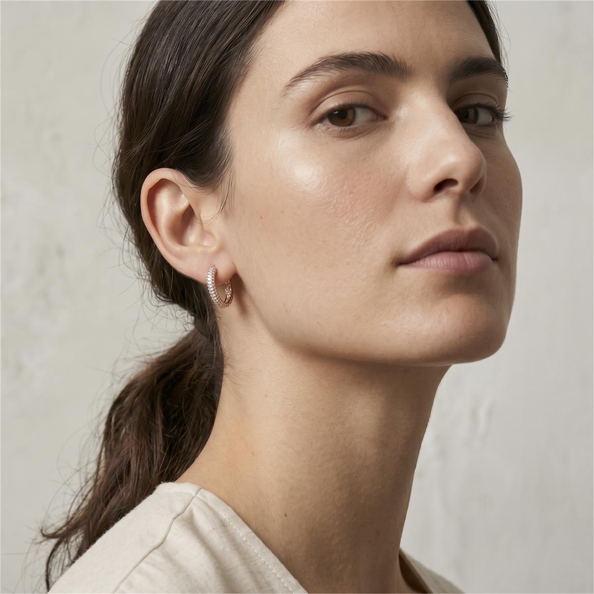 Pendientes Soodlo acabado oro rosa 18k - Soodlo