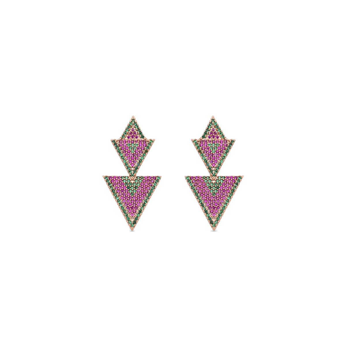 Pendientes Vas acabado oro rosa 18k - Vas