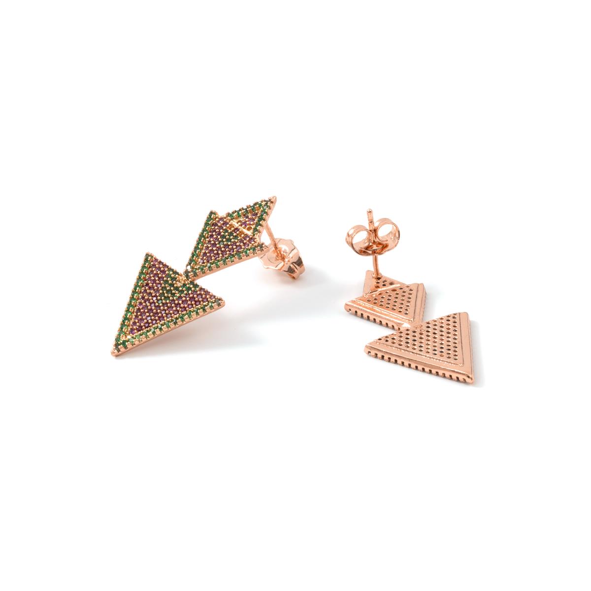 Pendientes Vas acabado oro rosa 18k - Vas