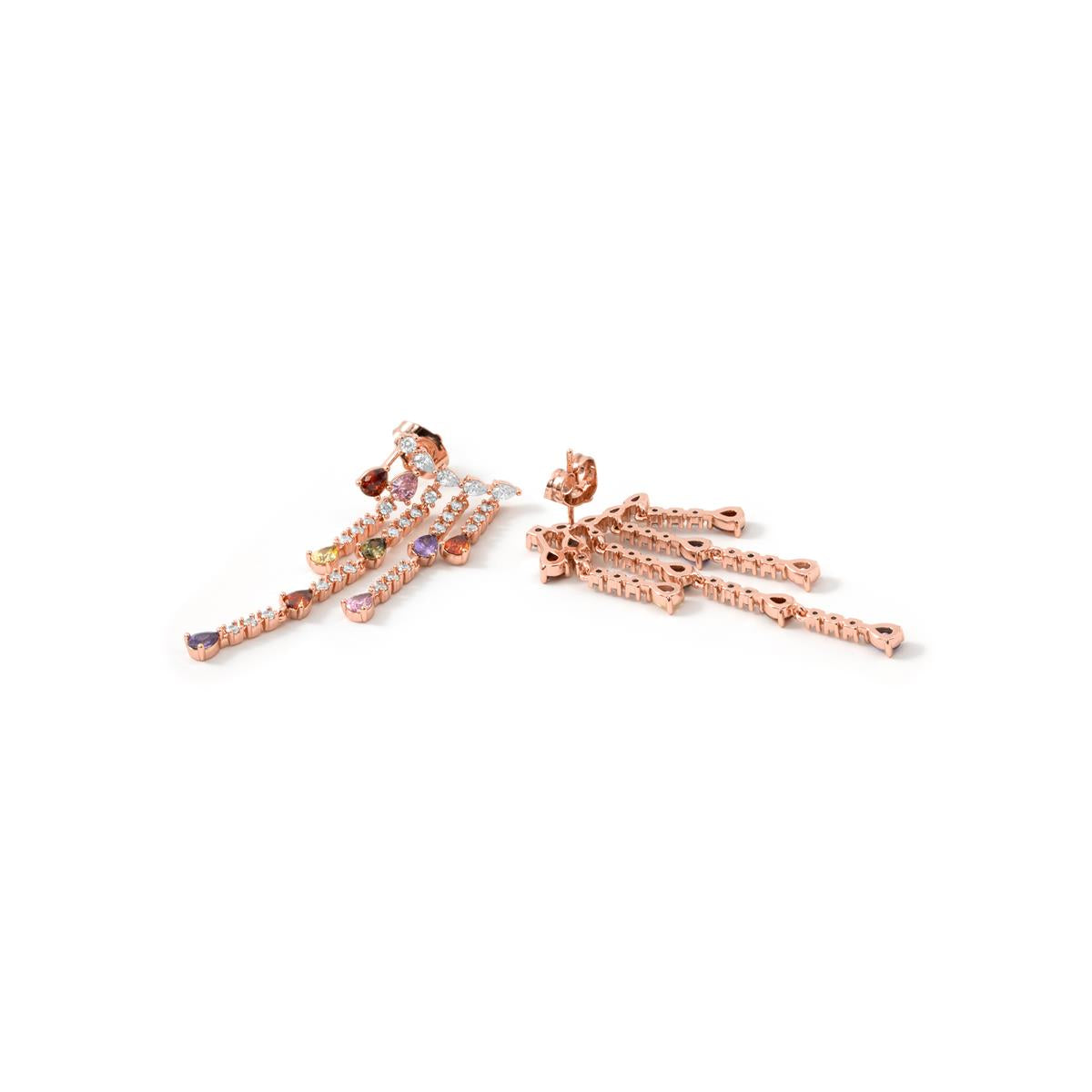 Pendientes Haymax acabado oro rosa 18k - Haymax