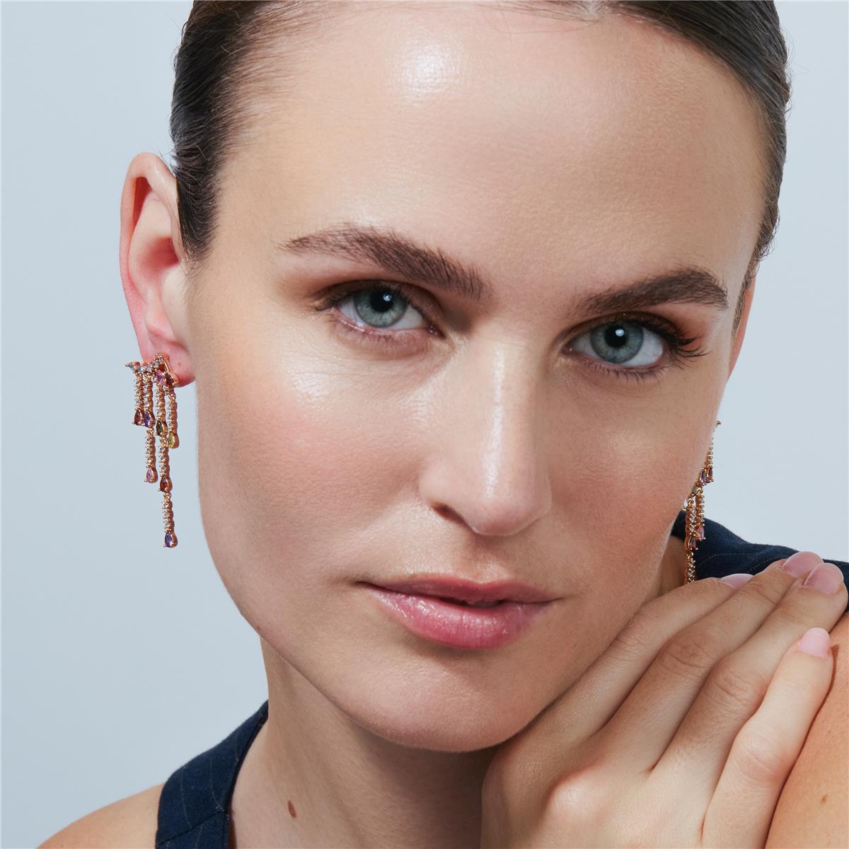 Pendientes Haymax acabado oro rosa 18k - Haymax