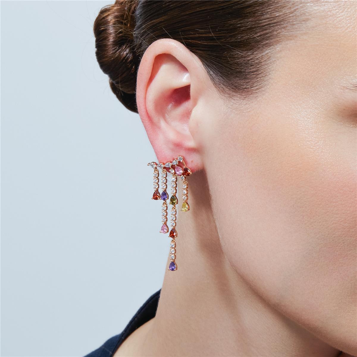 Pendientes Haymax acabado oro rosa 18k - Haymax