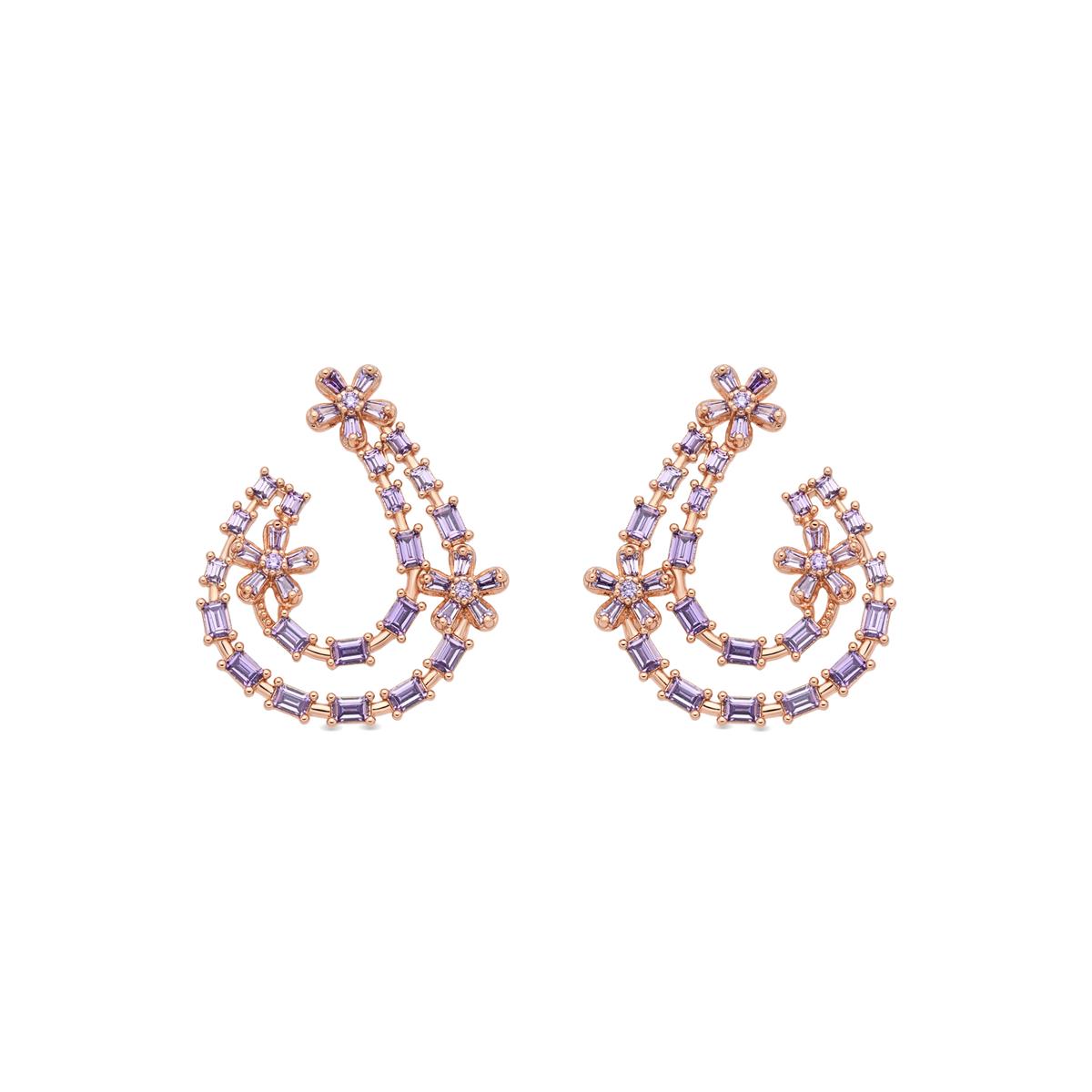 Boucles d'oreilles Prusre finition or rose 18k - Prusre