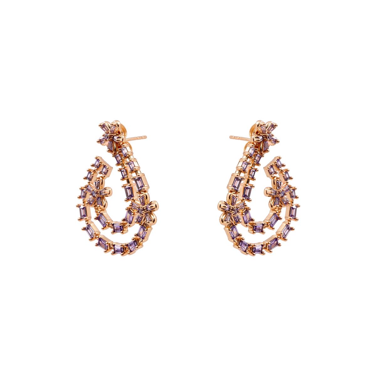 Boucles d'oreilles Prusre finition or rose 18k - Prusre