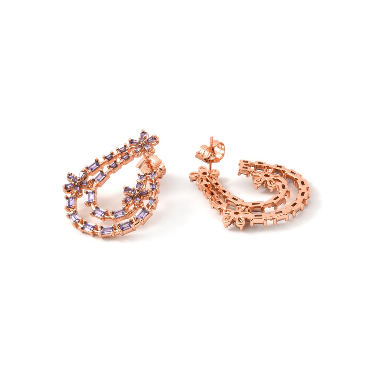 Boucles d'oreilles Prusre finition or rose 18k - Prusre