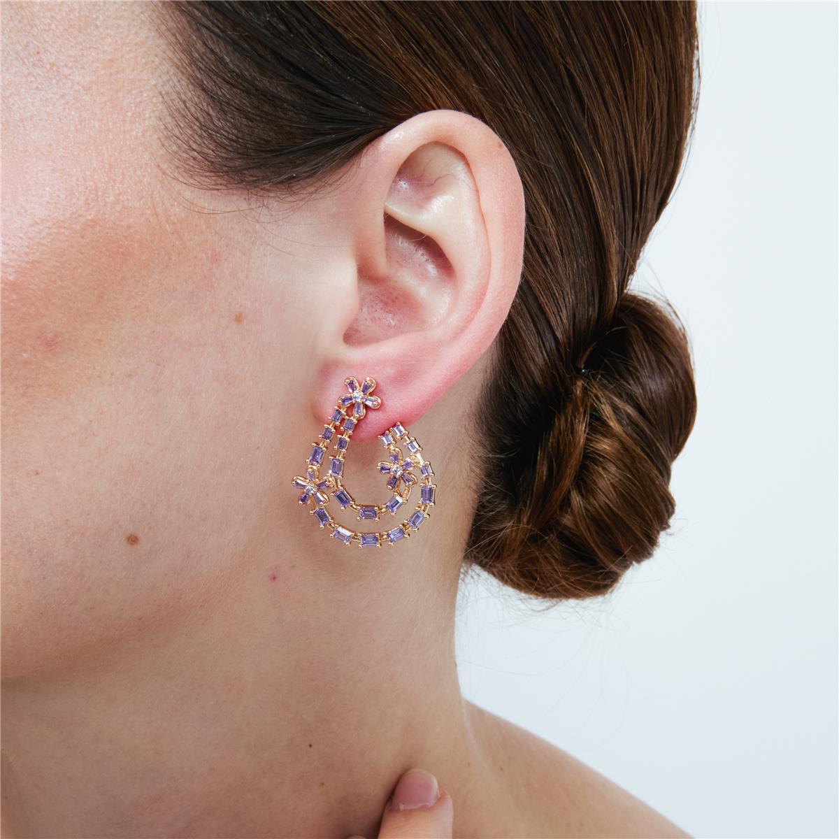 Boucles d'oreilles Prusre finition or rose 18k - Prusre