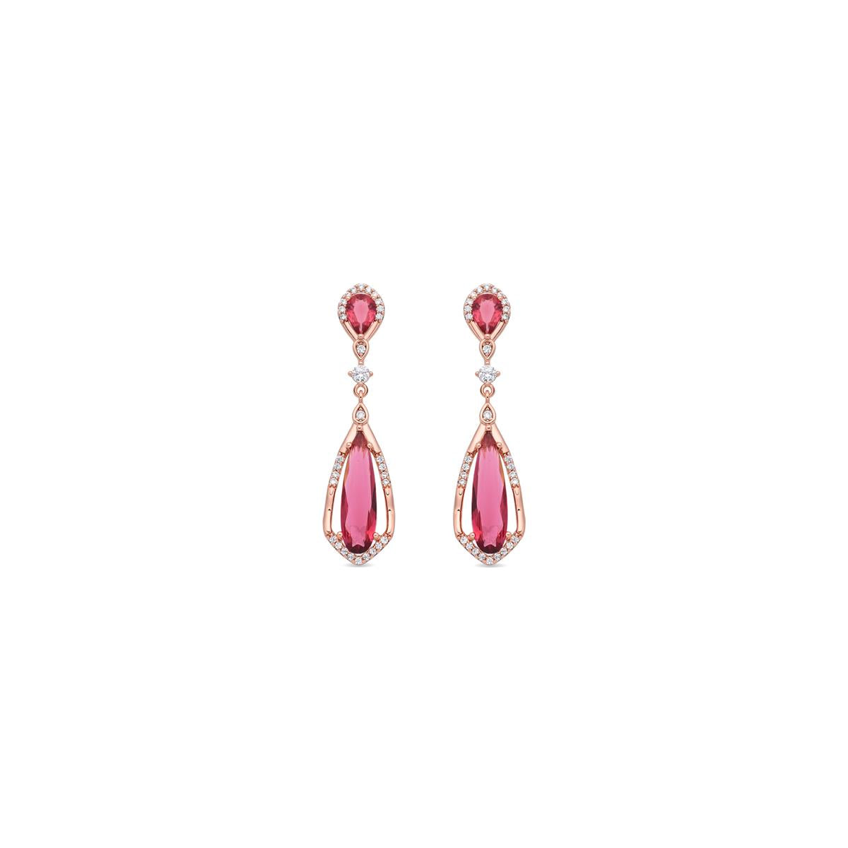 Pendientes Darxa acabado oro rosa 18k - Darxa